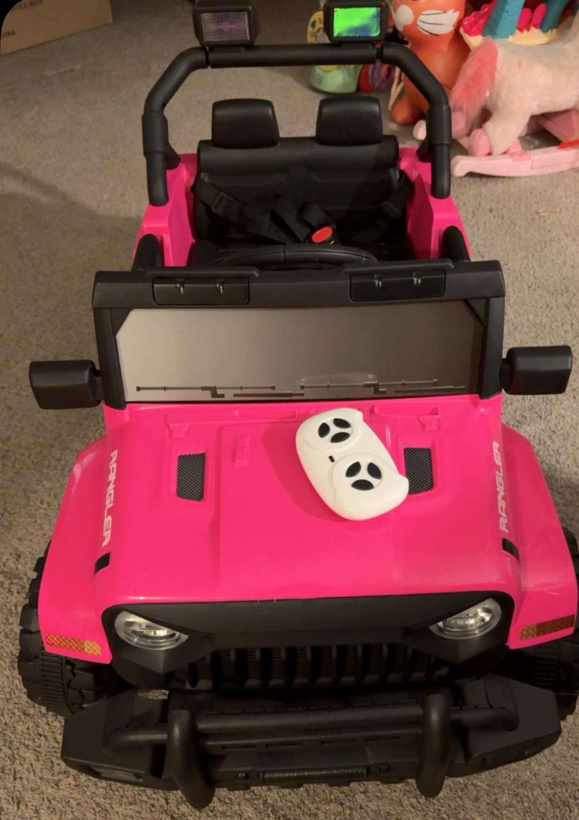 XVD 12V Kids Electric Ride on Car with Remote Control, Electric Off-Road Vehicle for Kids, Battery Powered Wheels Truck Car, with Double Open Doors, LED Lights, MP3 Player, for Boys&Girls, Police Car customer photo 1