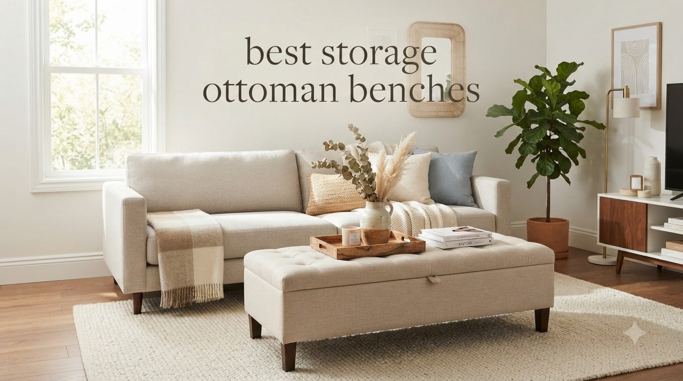 best storage ottoman benches