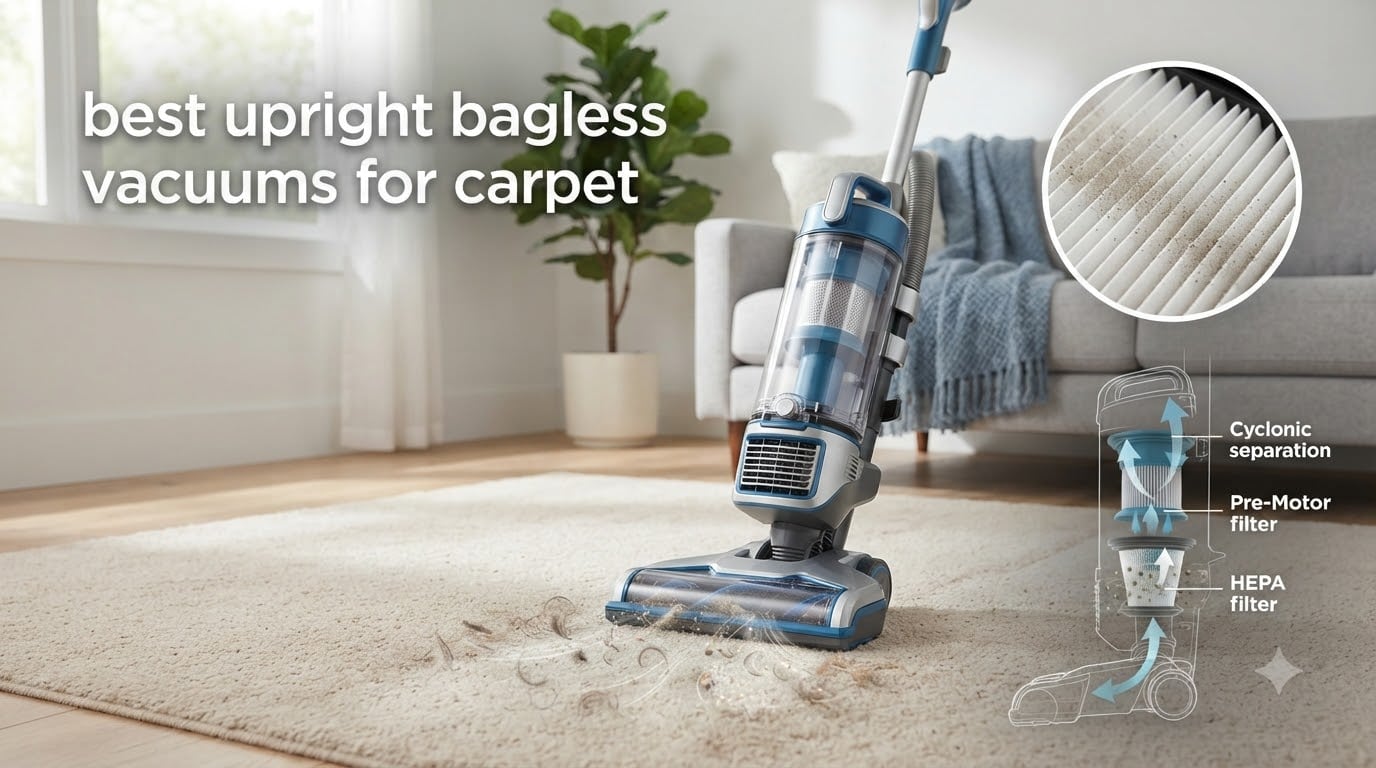 best upright bagless vacuums for carpet