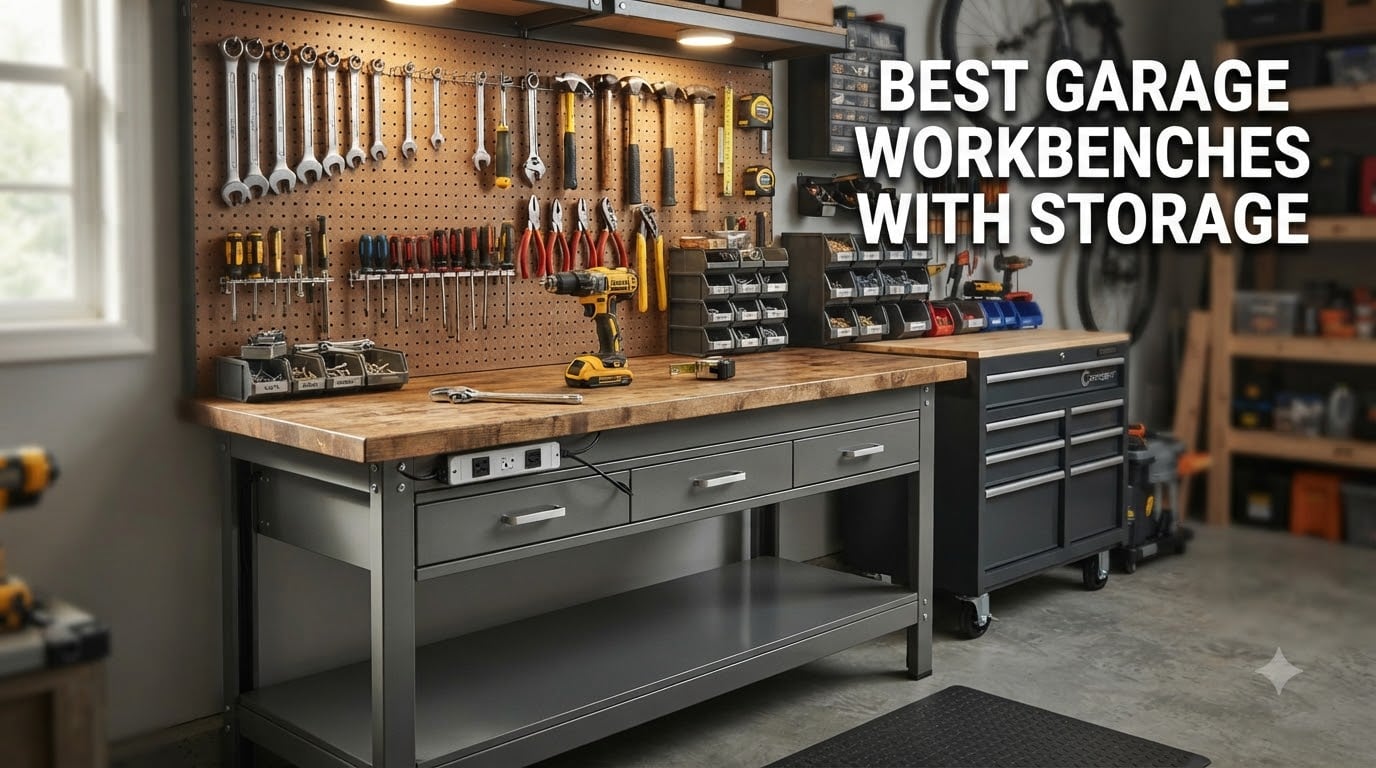 best garage workbenches with storage