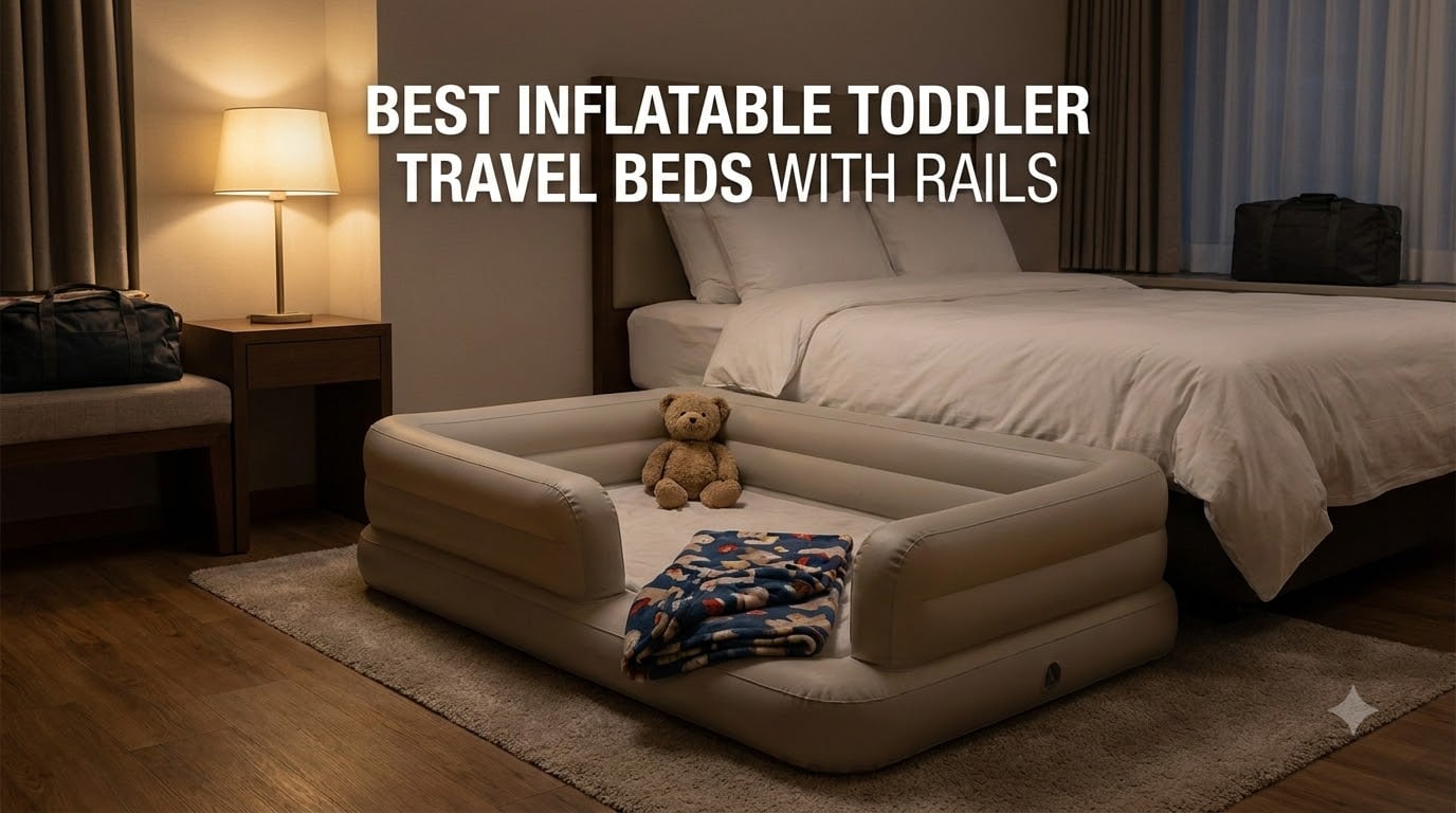 best inflatable toddler travel beds with rails