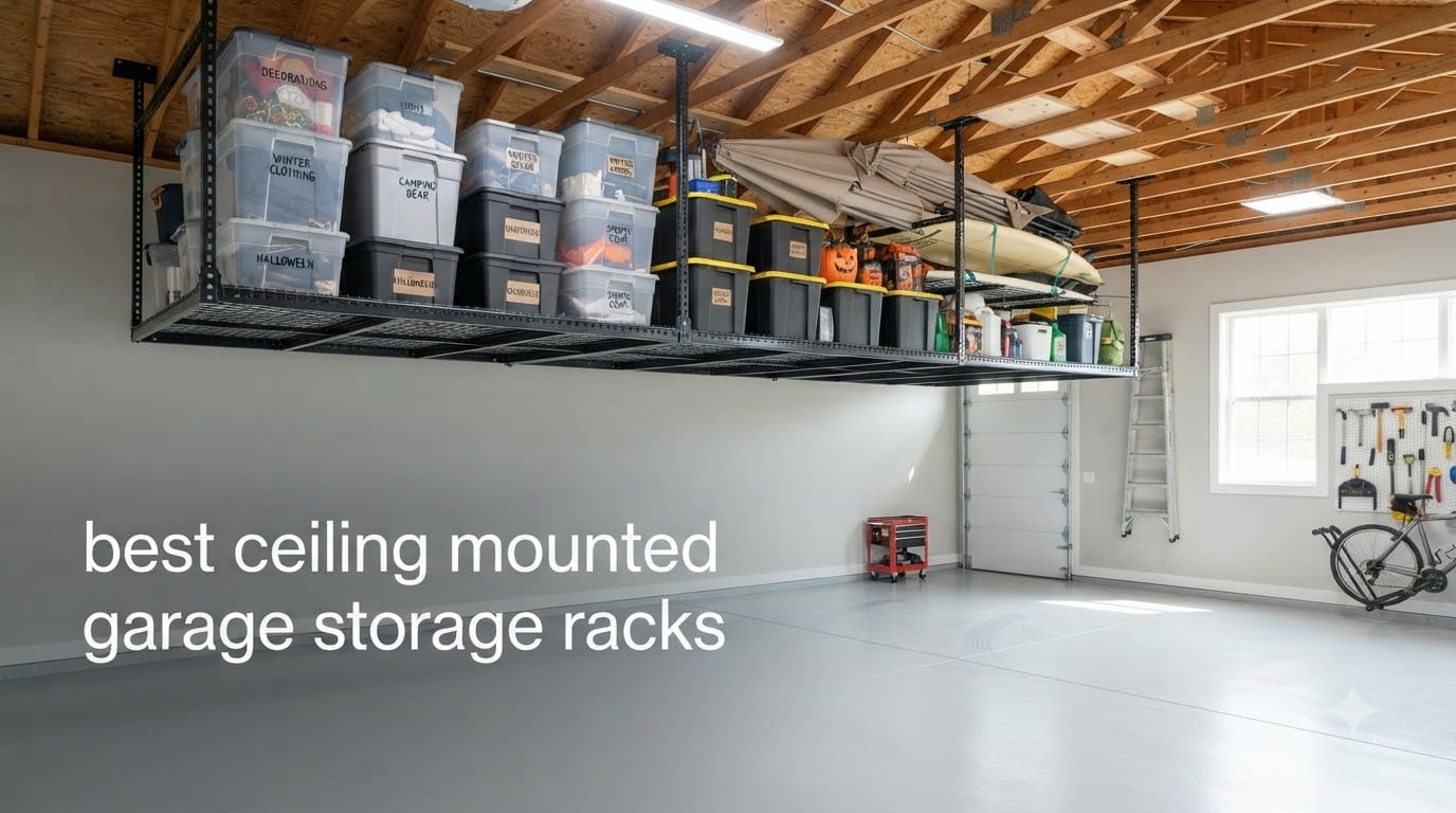 best ceiling mounted garage storage racks