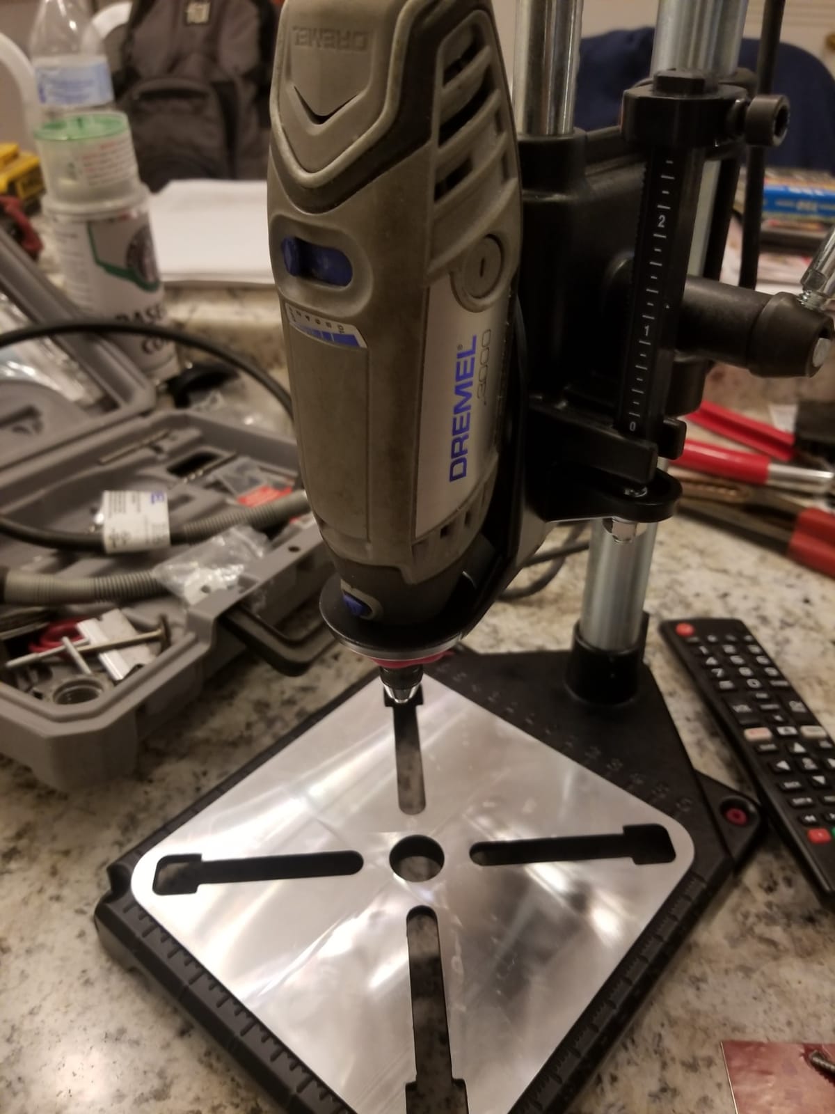 1097 ToolStand - Variable Speed Drill Press Stand (compatible with Dremel). Rotary Tool Not Included, Black customer photo 1