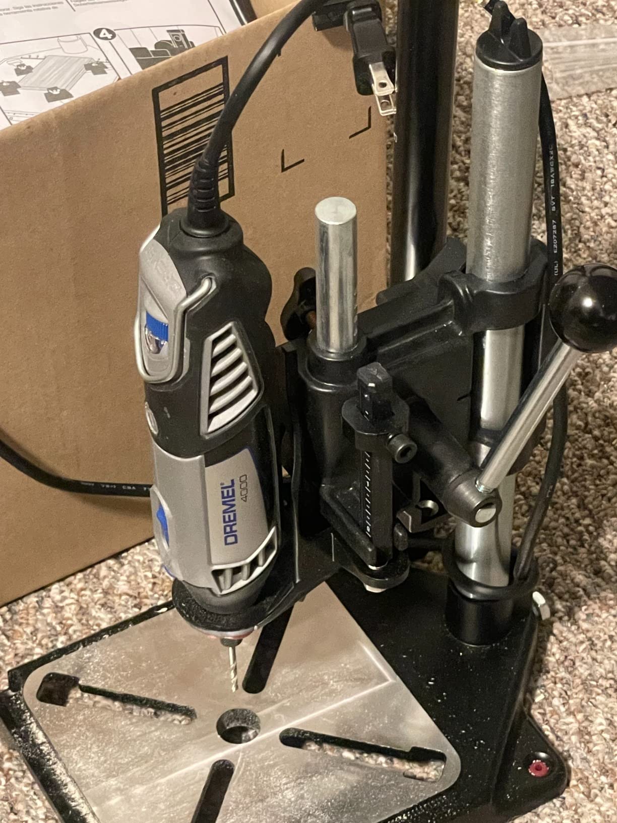 1097 ToolStand - Variable Speed Drill Press Stand (compatible with Dremel). Rotary Tool Not Included, Black customer photo 2