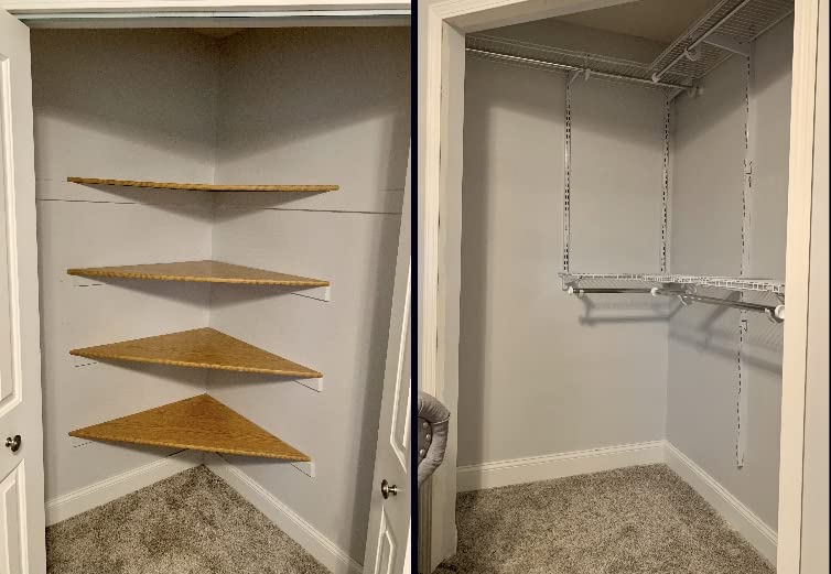 Rubbermaid Configurations Custom Closet Kit 4-8 Ft. Adjustable Metal Wire Shelving White Finish Expandable Organization System Hardware Included for Home Closet/Pantry/Laundry/Mudroom customer photo 1