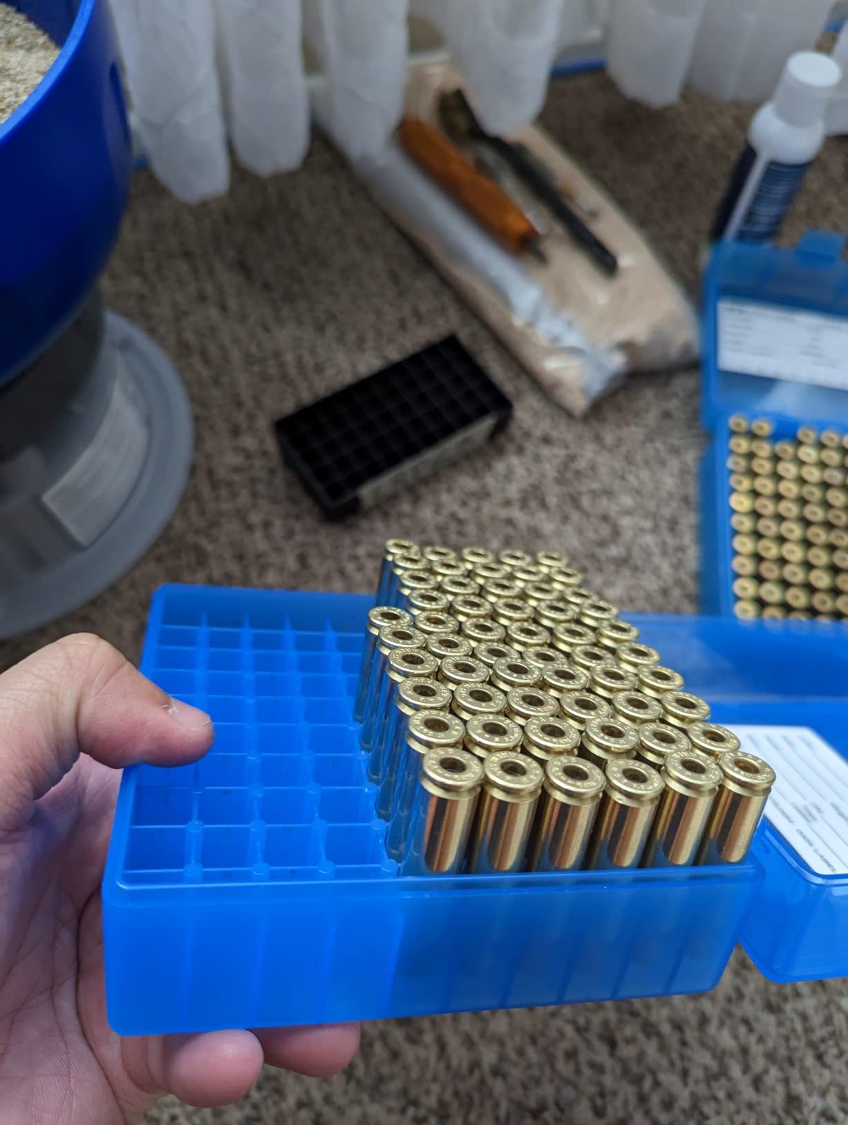 Frankford Arsenal Quick-N-EZ 110V Case Tumbler Kit with Sifter for Brass Cartridge Cleaning and Polishing for Reloading,Blue and Grey customer photo 2