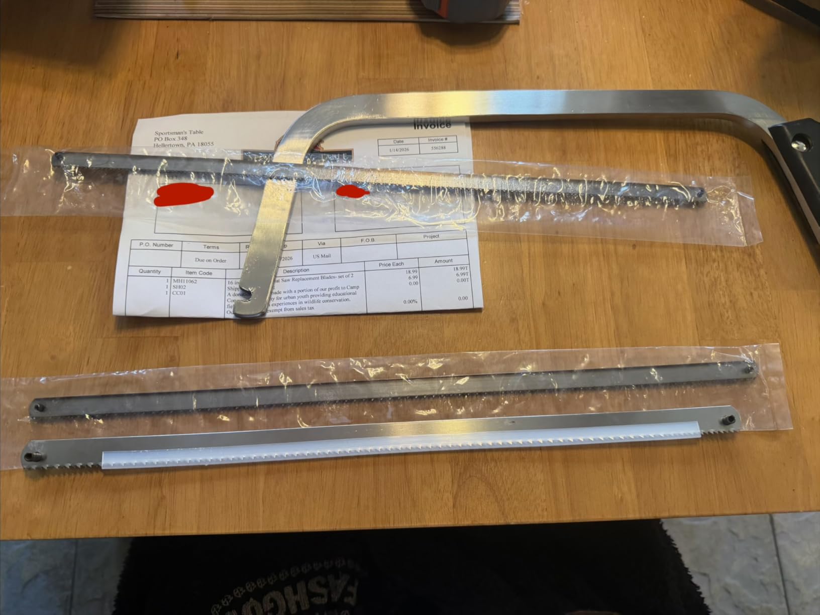 Weston Butcher Meat and Bone Saw with 16 Inch Stainless Steel Serrated Blade with Quick Release Handle (47-1601) customer photo 2