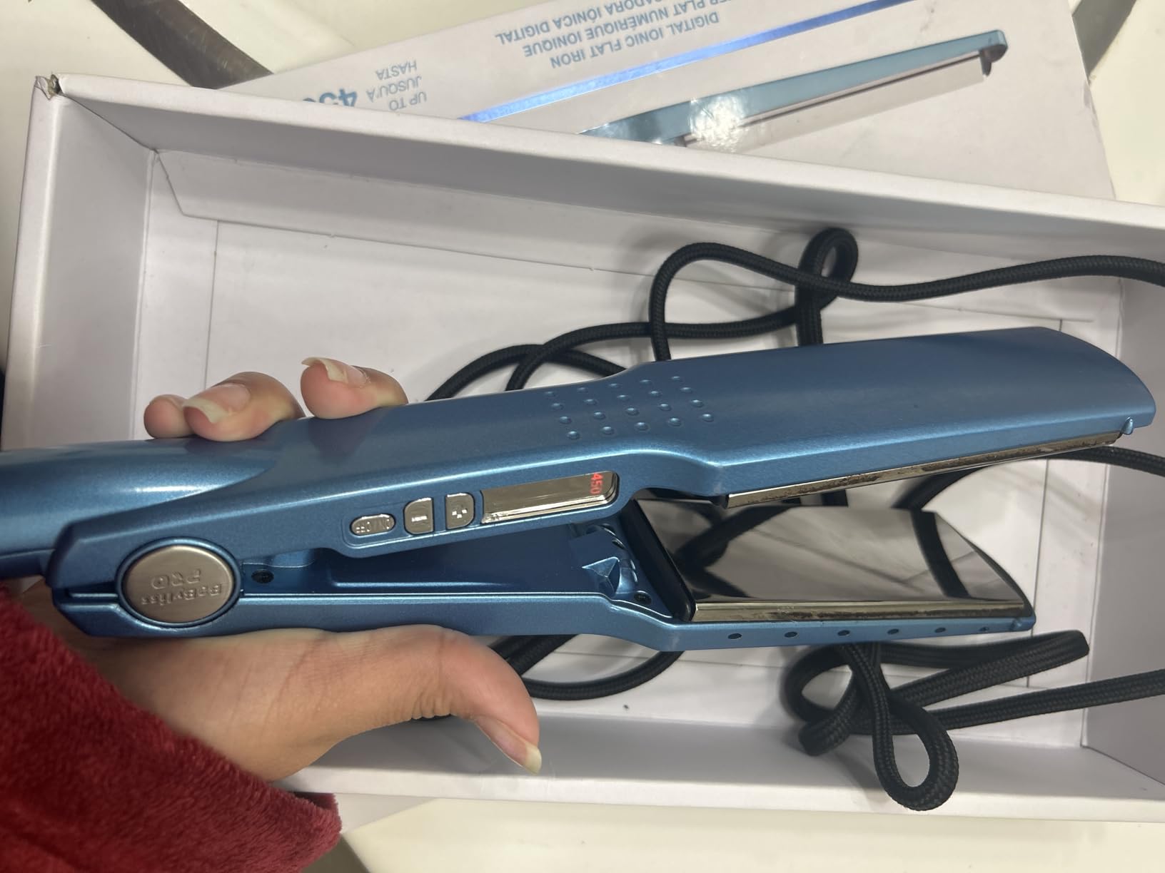 BabylissPRO Nano Titanium Ionic Hair Straightener, Professional Flat Iron for All Hair Types customer photo 1