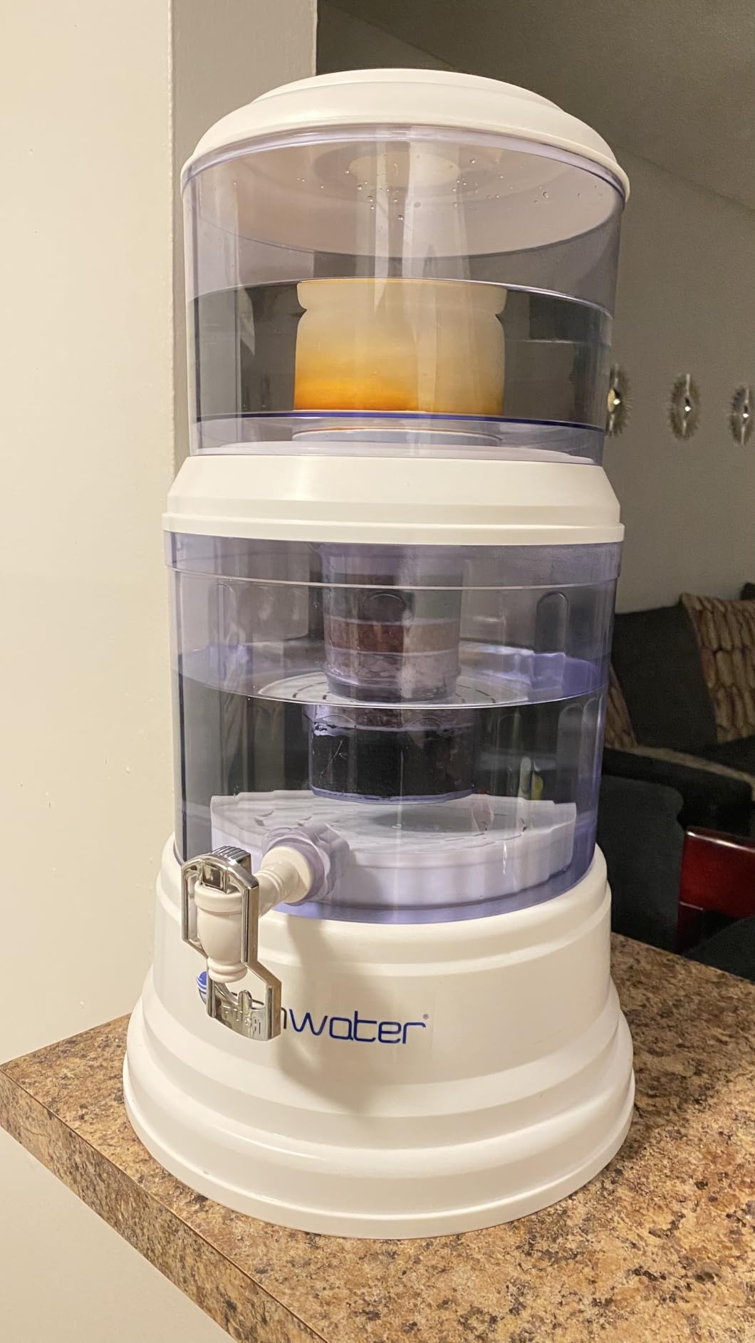 ZENWATER 4-Gallon Countertop Gravity Water Filter System - Portable Alkaline Filtration System - Enjoy Clean and Mineral-Rich Hydration At Home, Office, or Travel customer photo 1