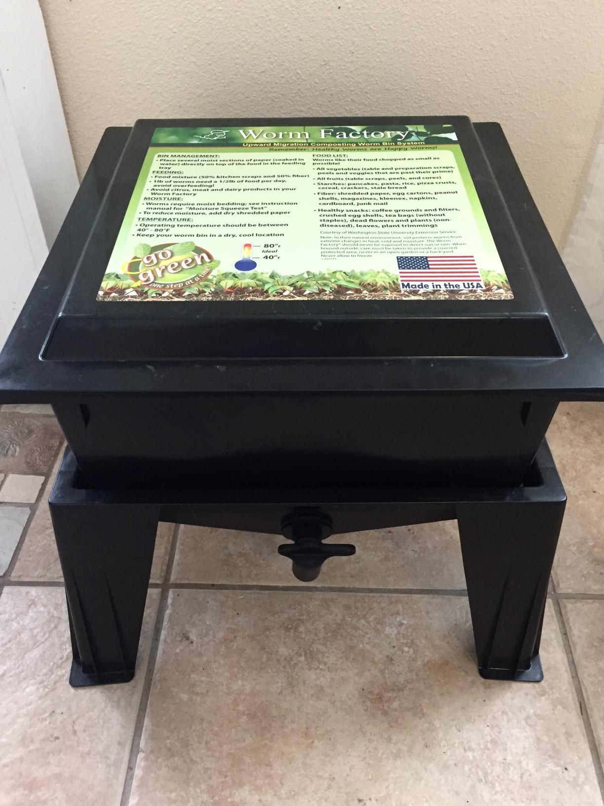 Worm Factory 360 Black US Made Composting System for Recycling Food Waste at Home - 4 Trays for Efficient Vermicomposting - Durable, Space-Efficient Design, Easy to Assemble, No Odor customer photo 1