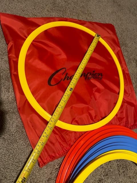 Champion Sports Speed Ring Set Multi-color, One Size | 12 Agility Rings, 18-Inch, w/ Carry Bag - Boosts Speed, Coordination & Agility - Indoor/Outdoor, Ideal for PE & Coaches customer photo 2