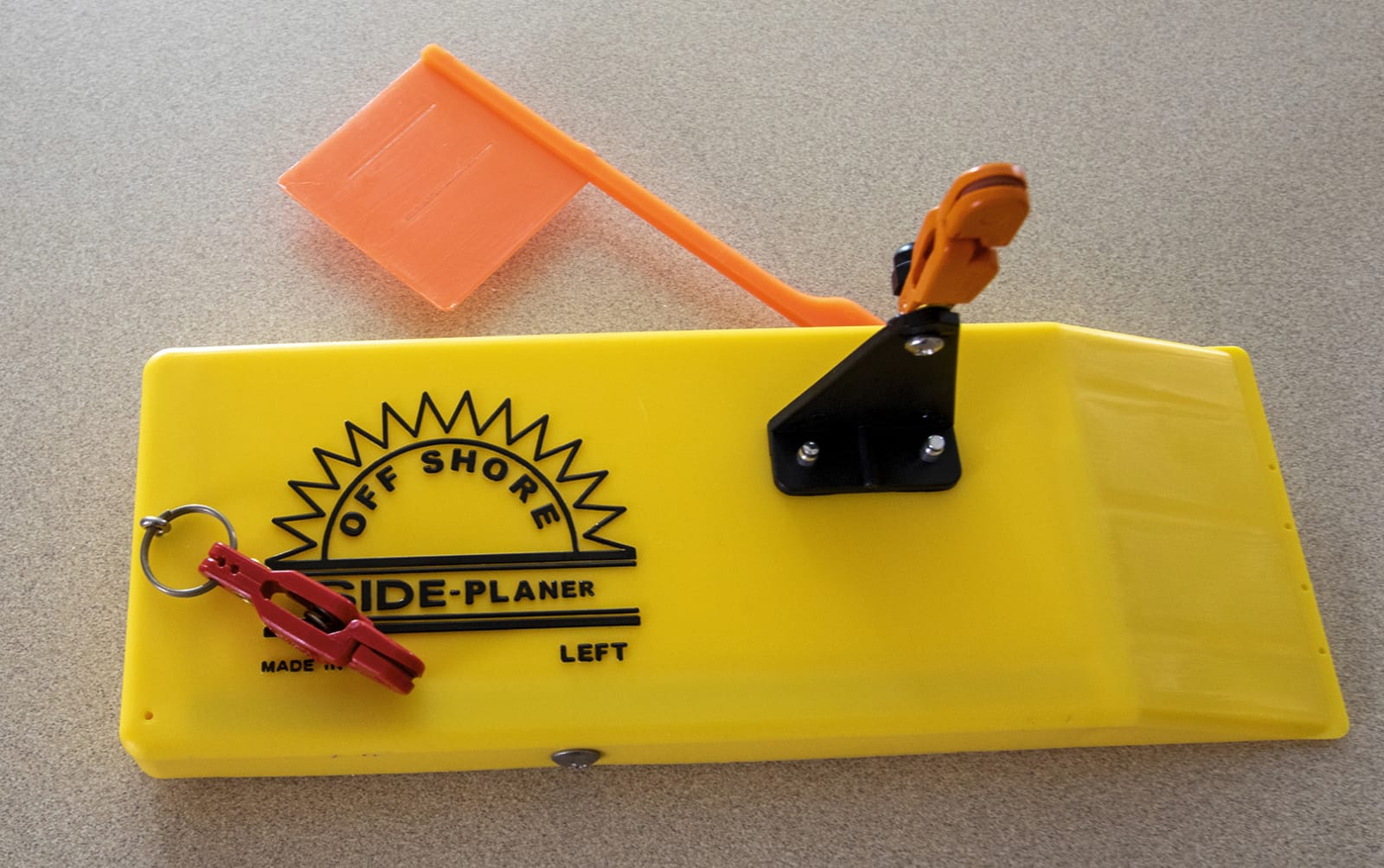 Off Shore OR12L Left Side Planer with Flag, Yellow , 9-1/2