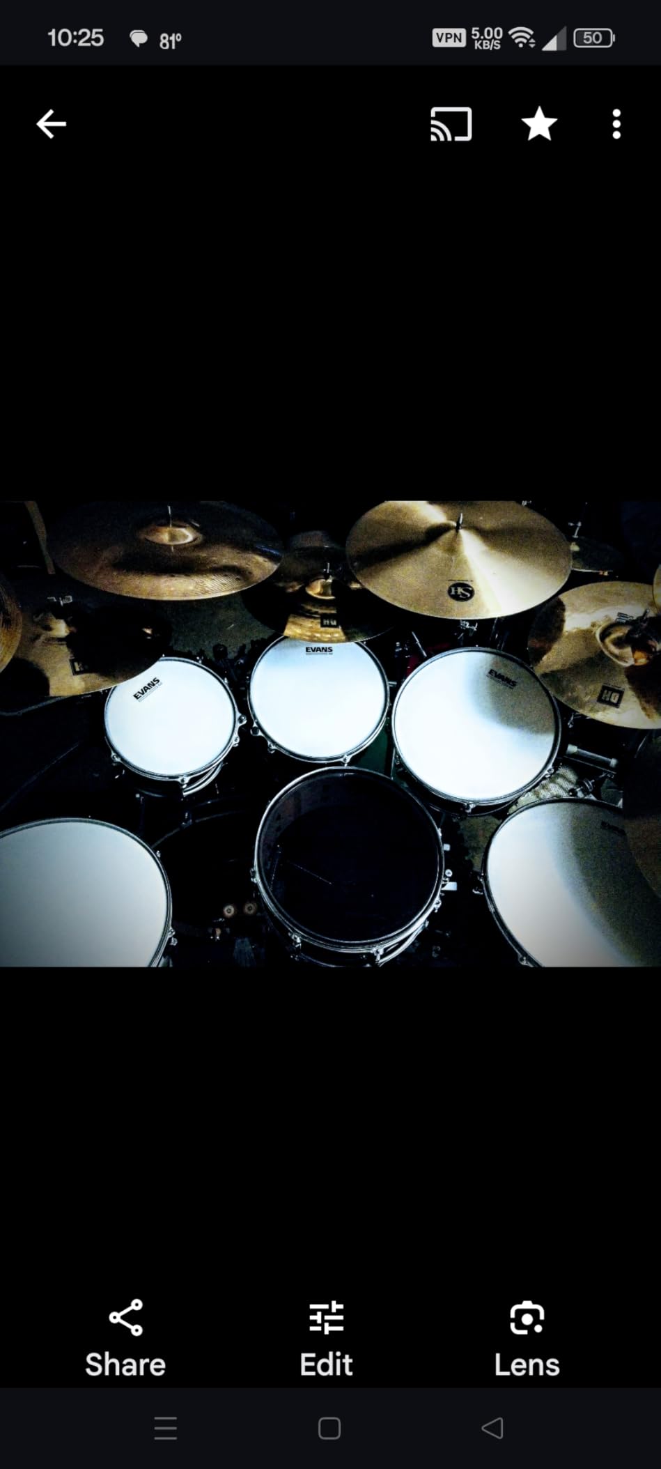 Evans G2 Coated Rock Tompack Drum Heads 10