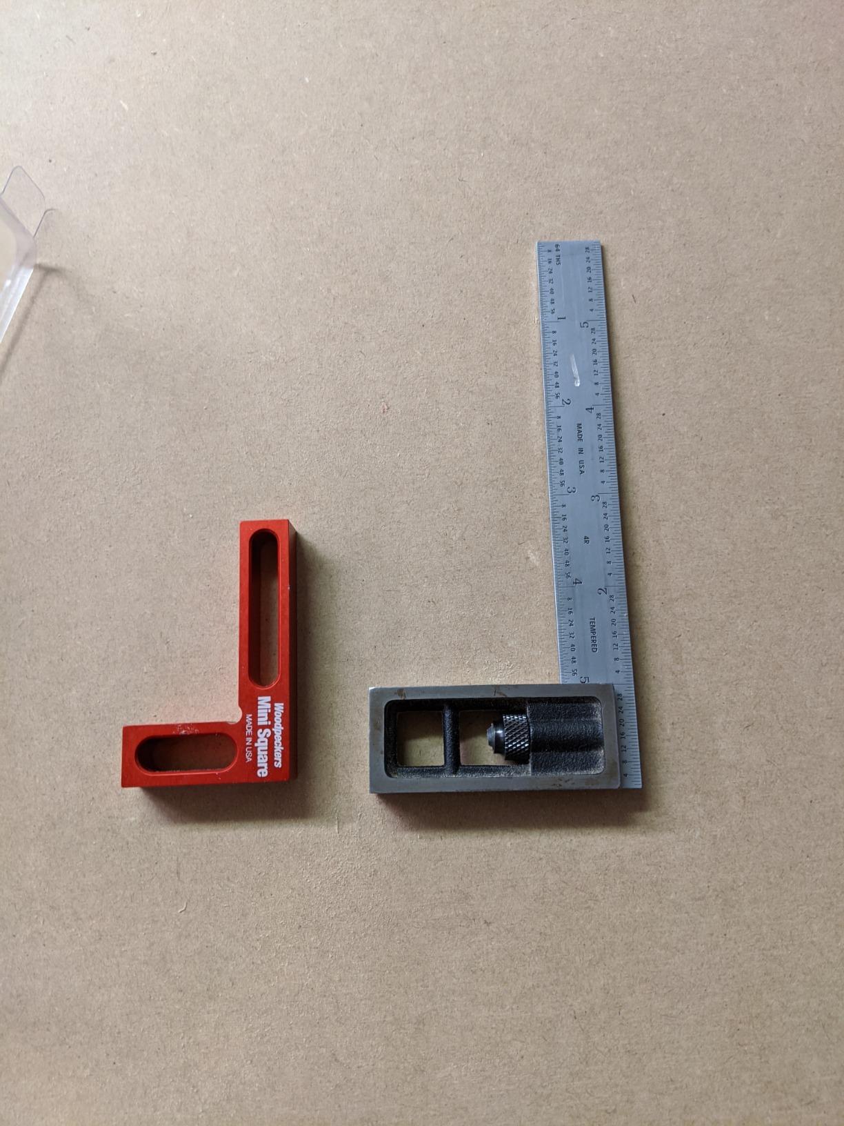 Woodpeckers Mini Square, Made in USA, Small Pocket Woodworking Square for Setup, Assembly, Checking Cutting Edge customer photo 1