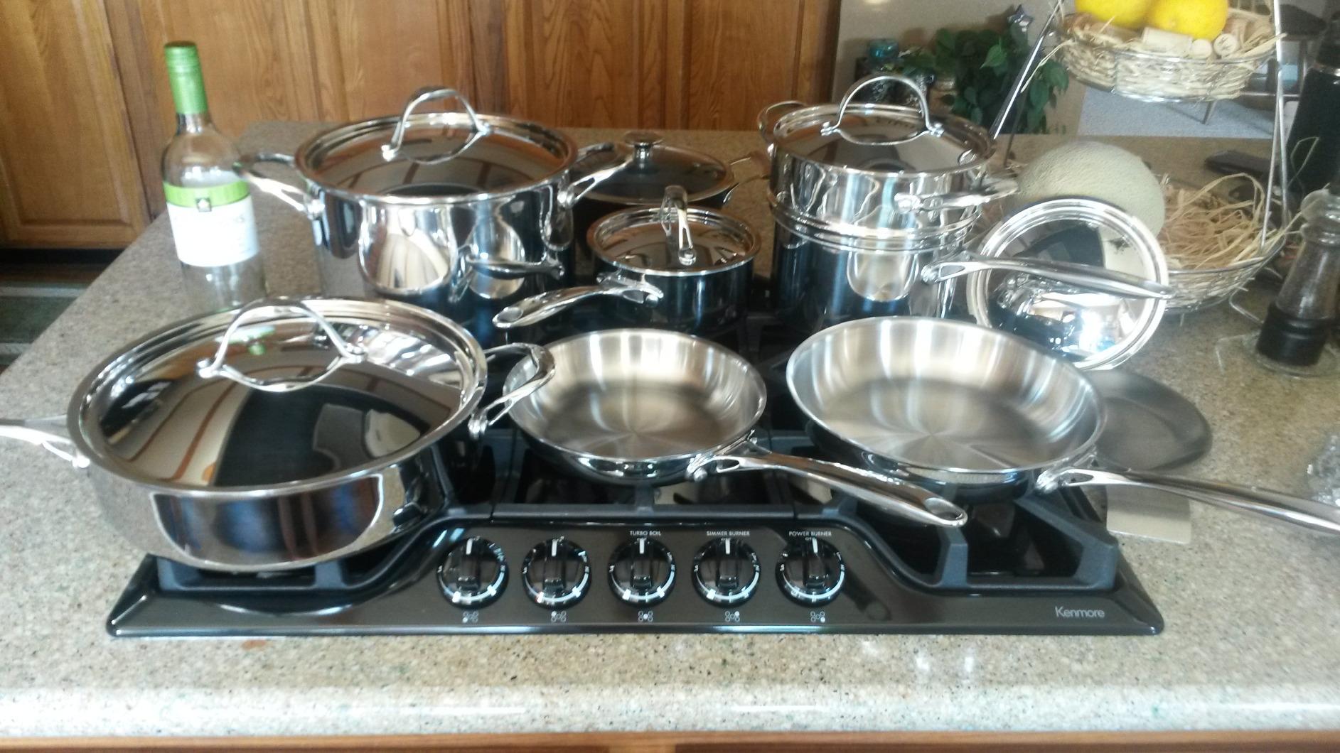 Cooks Standard Multi-Ply Clad Stainless Steel Pots and Pans Set, 10-pc | Heavy-duty Cookware set with saucepan, stockpot, steamer & skillet, Induction Ready, Oven & dishwasher safe customer photo 1