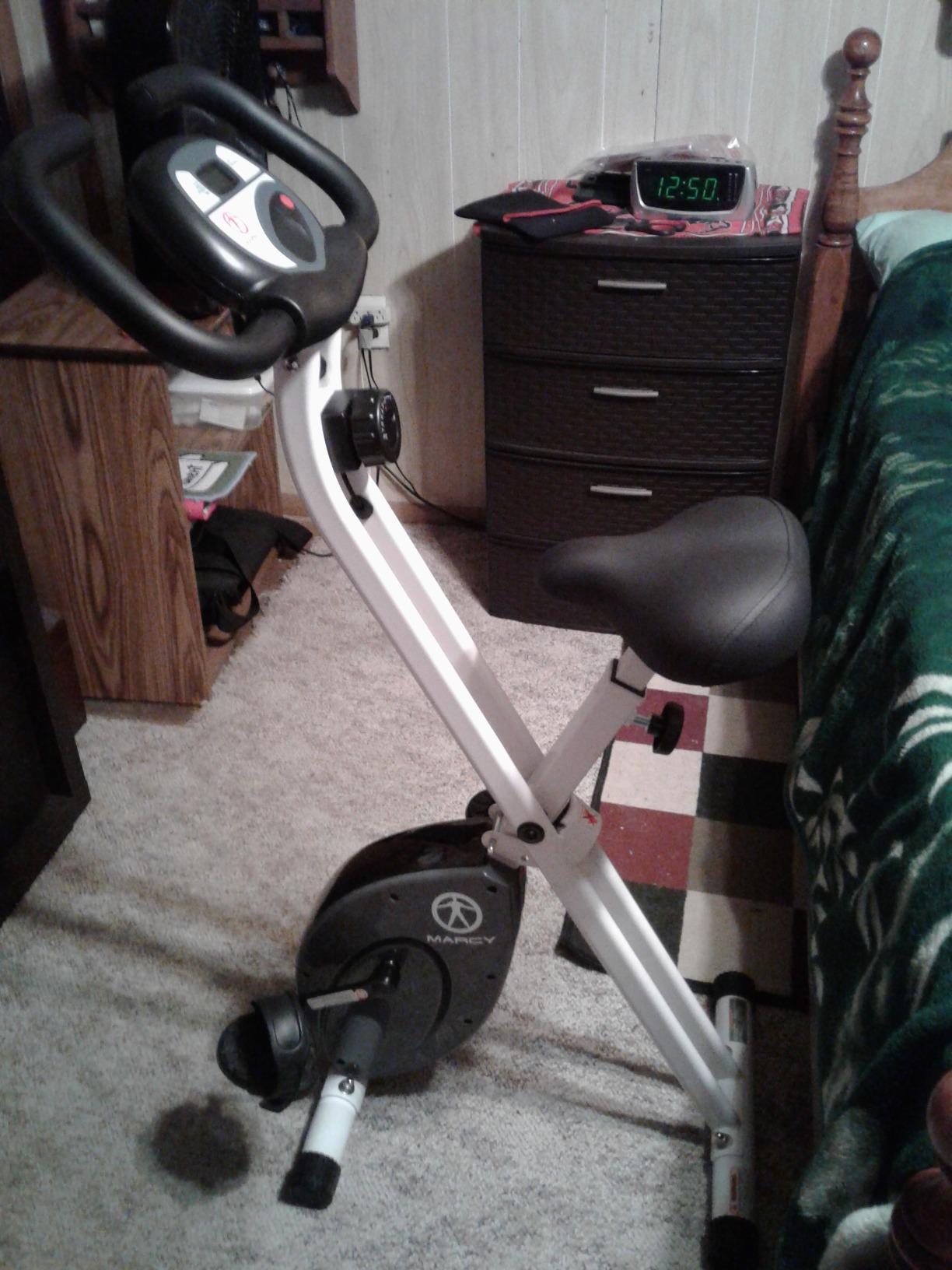Marcy Foldable Upright Exercise Bike with Adjustable Resistance for Cardio Workout & Strength Training - Multiple Styles Available customer photo 2