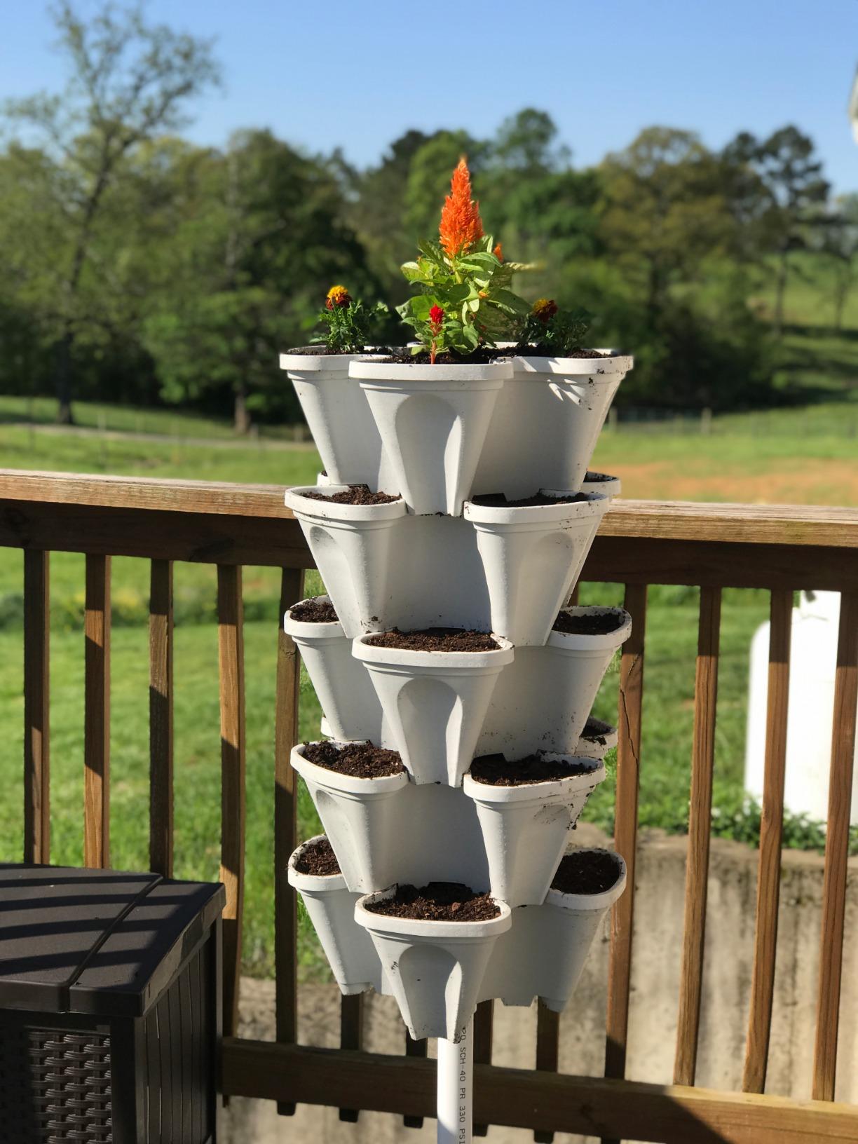 Mr. Stacky 5 Tiered Vertical Gardening Planter, Indoor & Outdoor customer photo 2