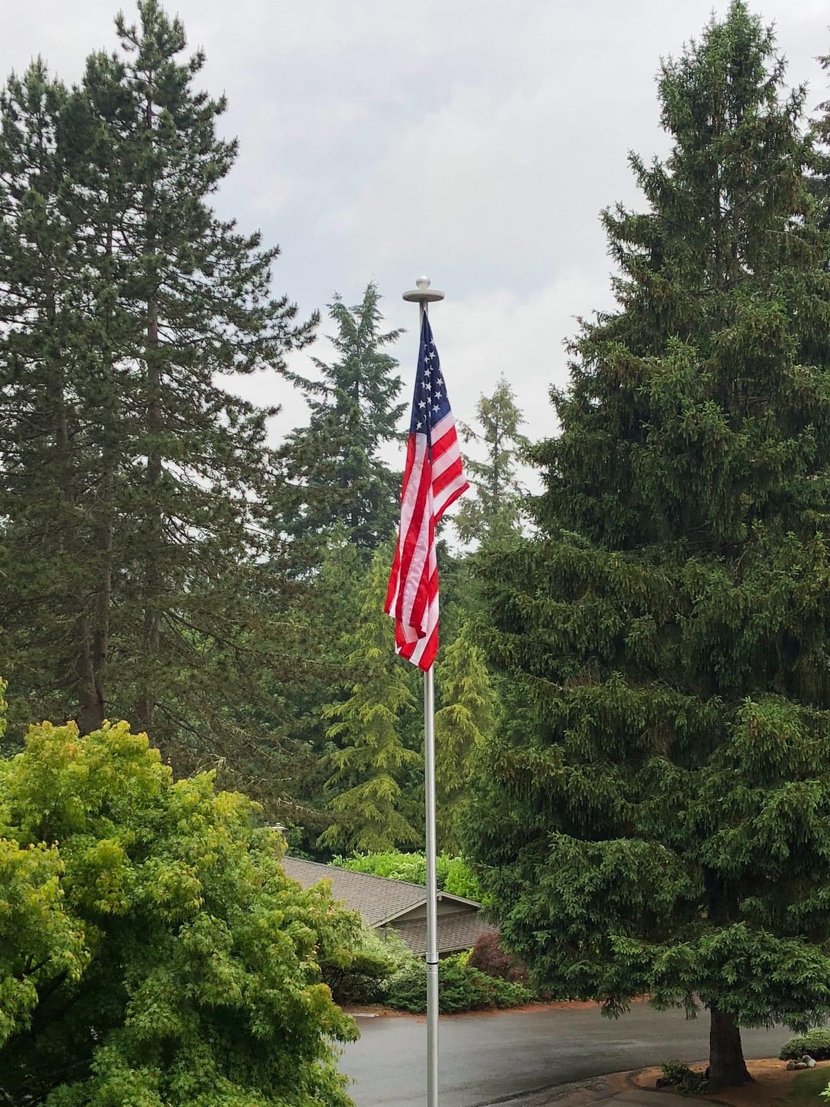 Ezpole Liberty Telescoping Inground Flag Pole Kit For Outdoors-Winds To 130 Mph. Dual Flag Pole Holder For Outside House-Made In USA-Includes Pole Flag Ground Sleeve Hardware (17 Ft.) customer photo 2