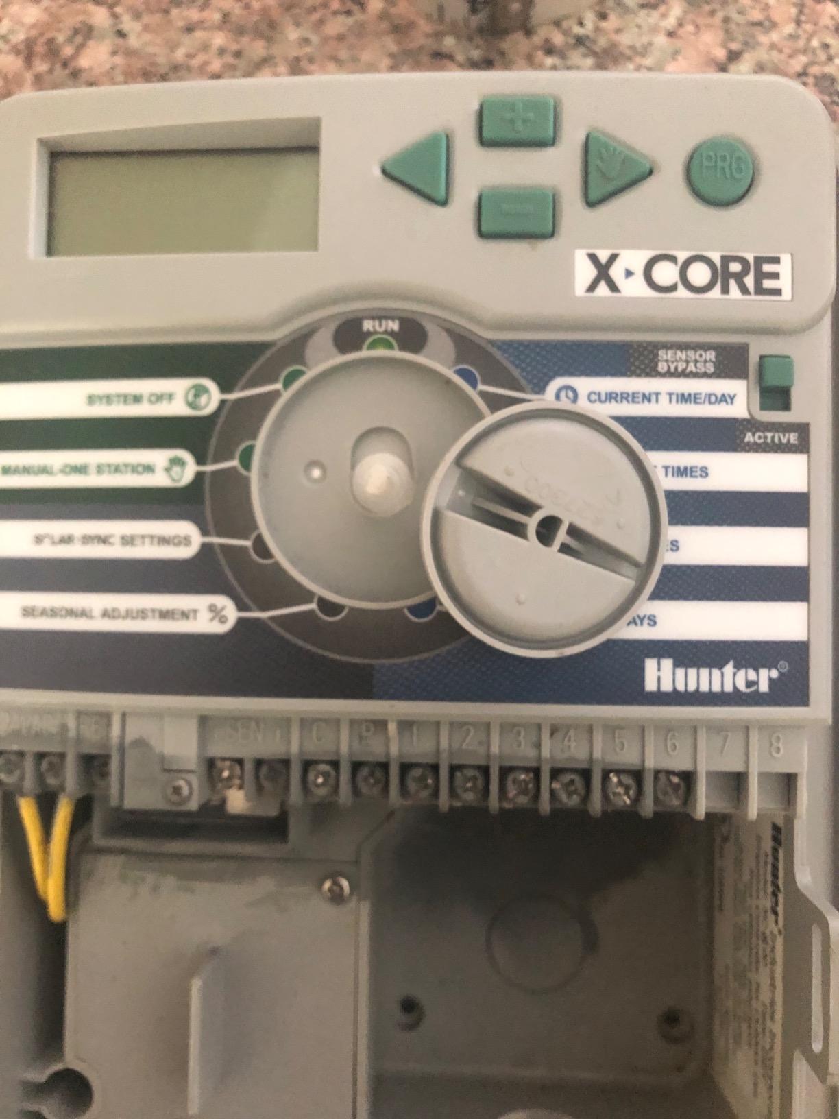 Hunter X-Core 6 Zone Sprinkler Timer, Indoor/Outdoor Sprinkler Controller | 6 station irrigation controller with seasonal adjustment, memory backup, manual controls, and no WiFi needed customer photo 2