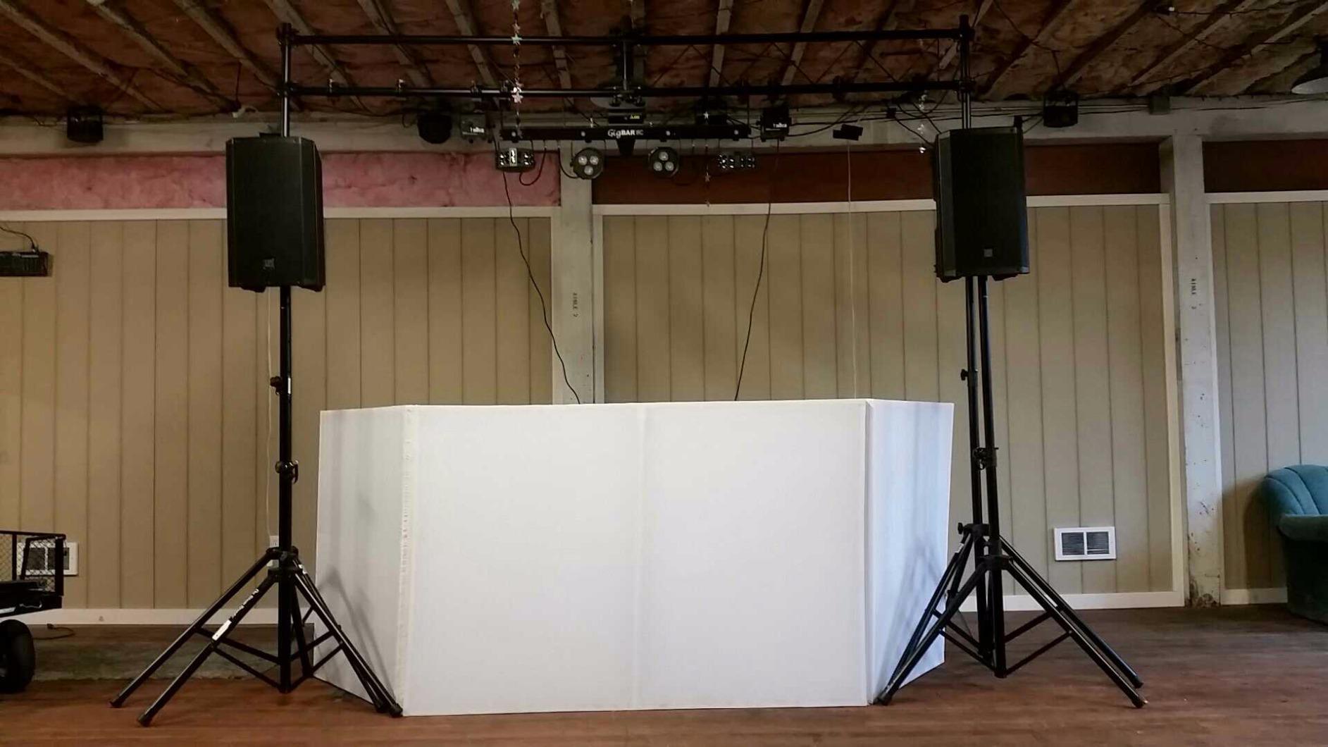 10 Ft DJ Truss Light Stand with T-Bar - Portable Lighting Tripod - ASC | Holds par cans and wash fixtures, mounts multiple heads, mobile stage rig, uplighting for bands, events and pro audio customer photo 2