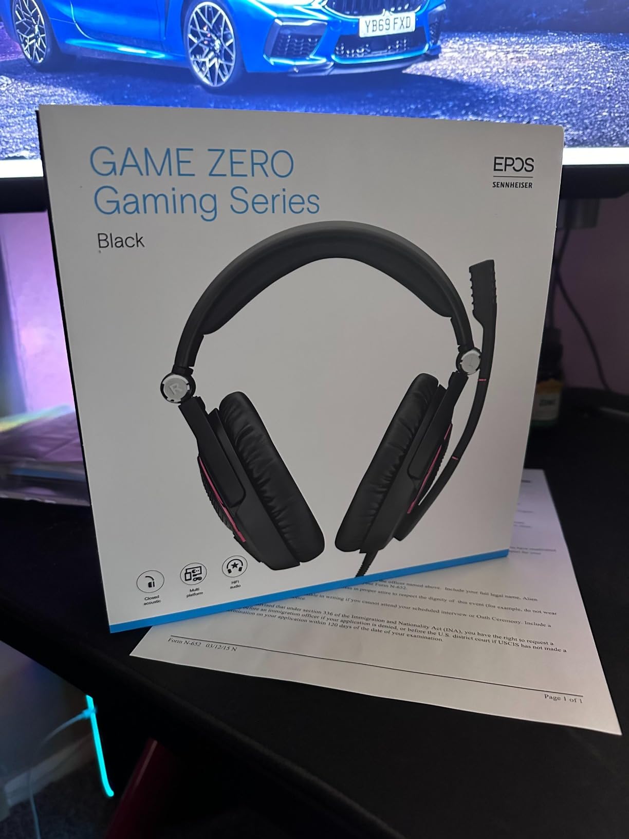 EPOS I SENNHEISER GAME ZERO Gaming Headset, Closed Acoustic with Noise Cancelling Microphone, Foldable, Flip-to-mute, Ligthweight, PC, Mac, Xbox One, PS4, Nintendo Switch, and Smartphone compatible. customer photo 2