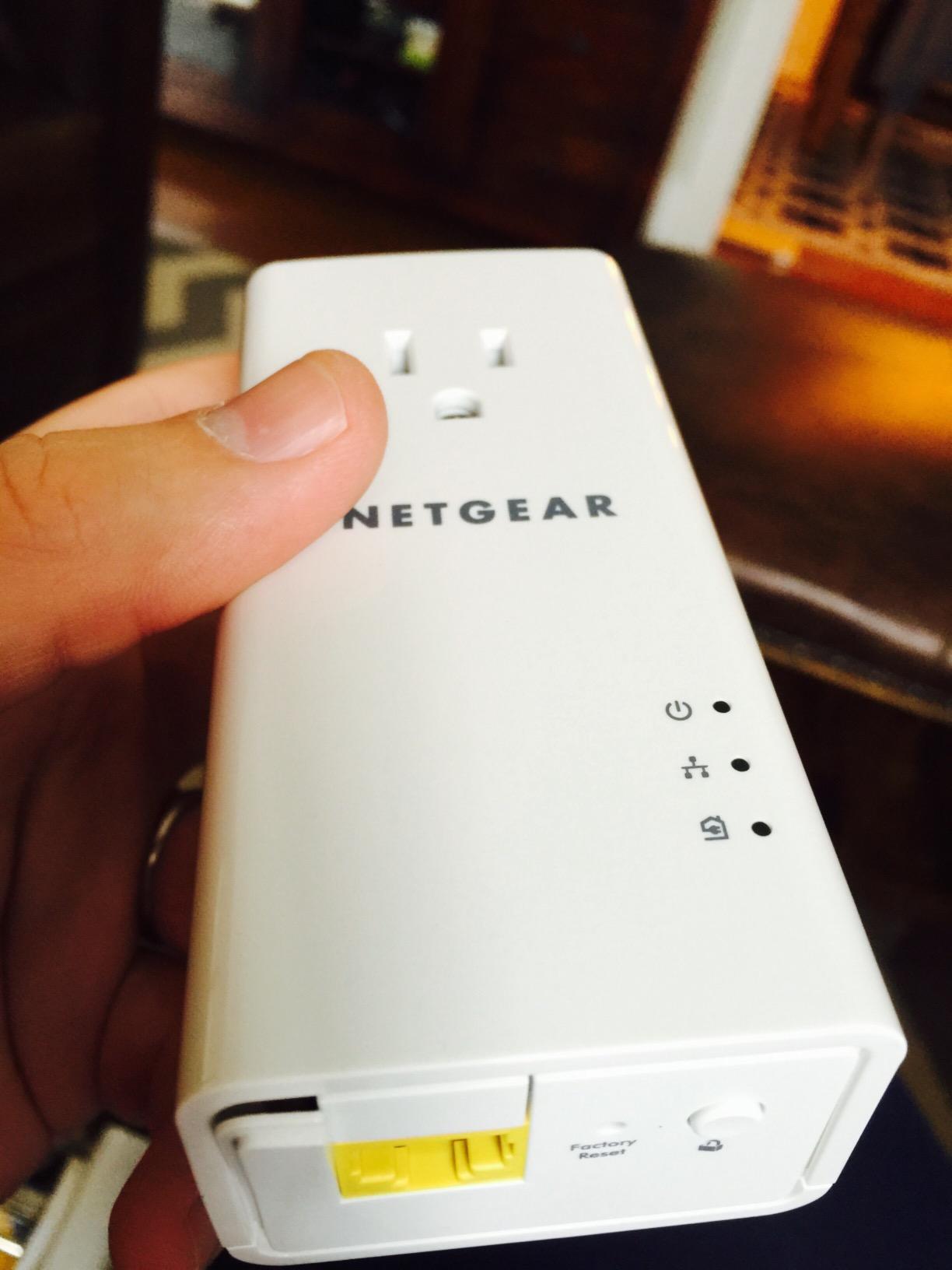 NETGEAR Powerline Adapter Kit, 1200 Mbps Wall-Plug, 1.2 Gigabit Ethernet Ports with Passthrough + Extra Outlet (PLP1200-100PAS) customer photo 2