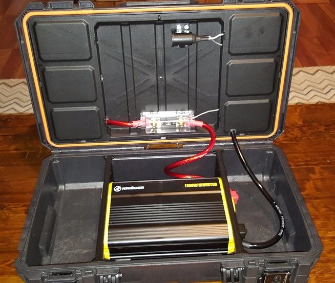 Krieger 1100 Watt 12V Power Inverter Dual 110V AC Outlets, Installation Kit Included, Automotive Back Up Power Supply For Blenders, Vacuums, Power Tools - ETL Approved Under UL STD 458 customer photo 1