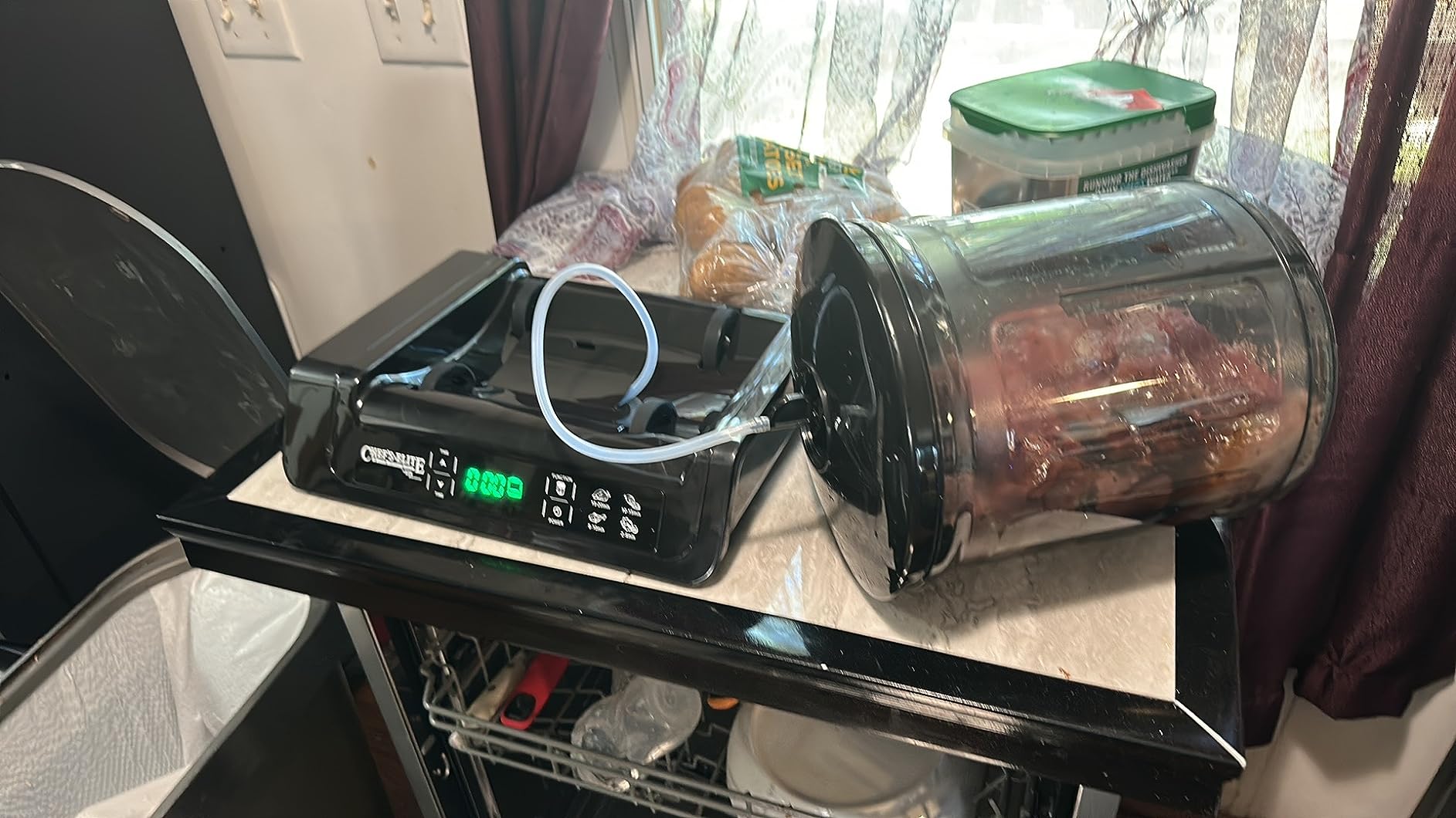 STX International Chef's Elite Vacuum Marinator & Tumbler | Marinate Meat & Vegetables in 15 Minutes | Adjustable Timer | Auto Shut-Off | Meat Tenderizer Included customer photo 2