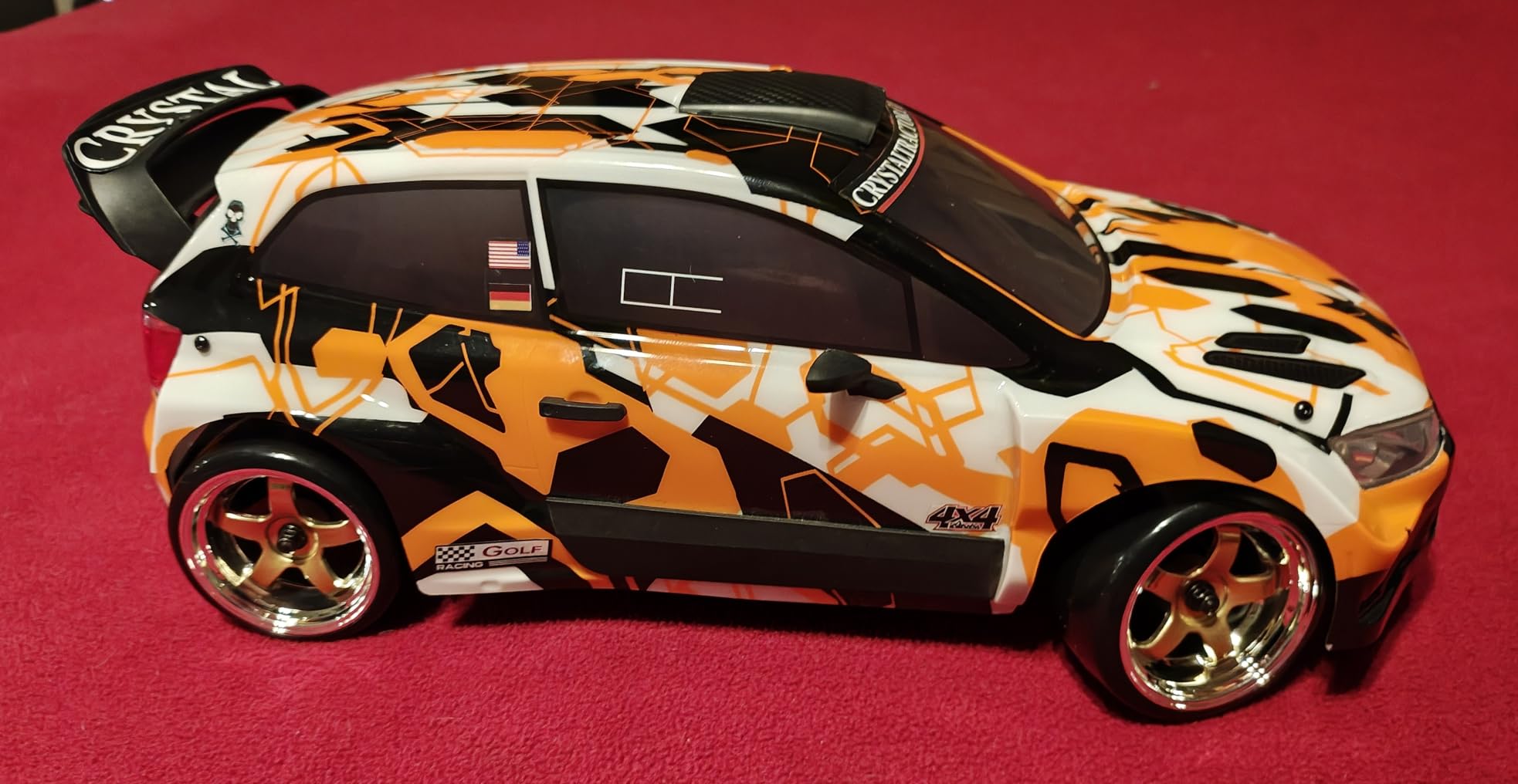 Plating 5-Spoke 12mm Hub Wheel Rims with Hard Plastic Tires for RC 1:10 Drift Car Color Black, 1/10 RC Tires and Wheels for 1/10 Redcat HSP HPI RC Drift Cars customer photo 1