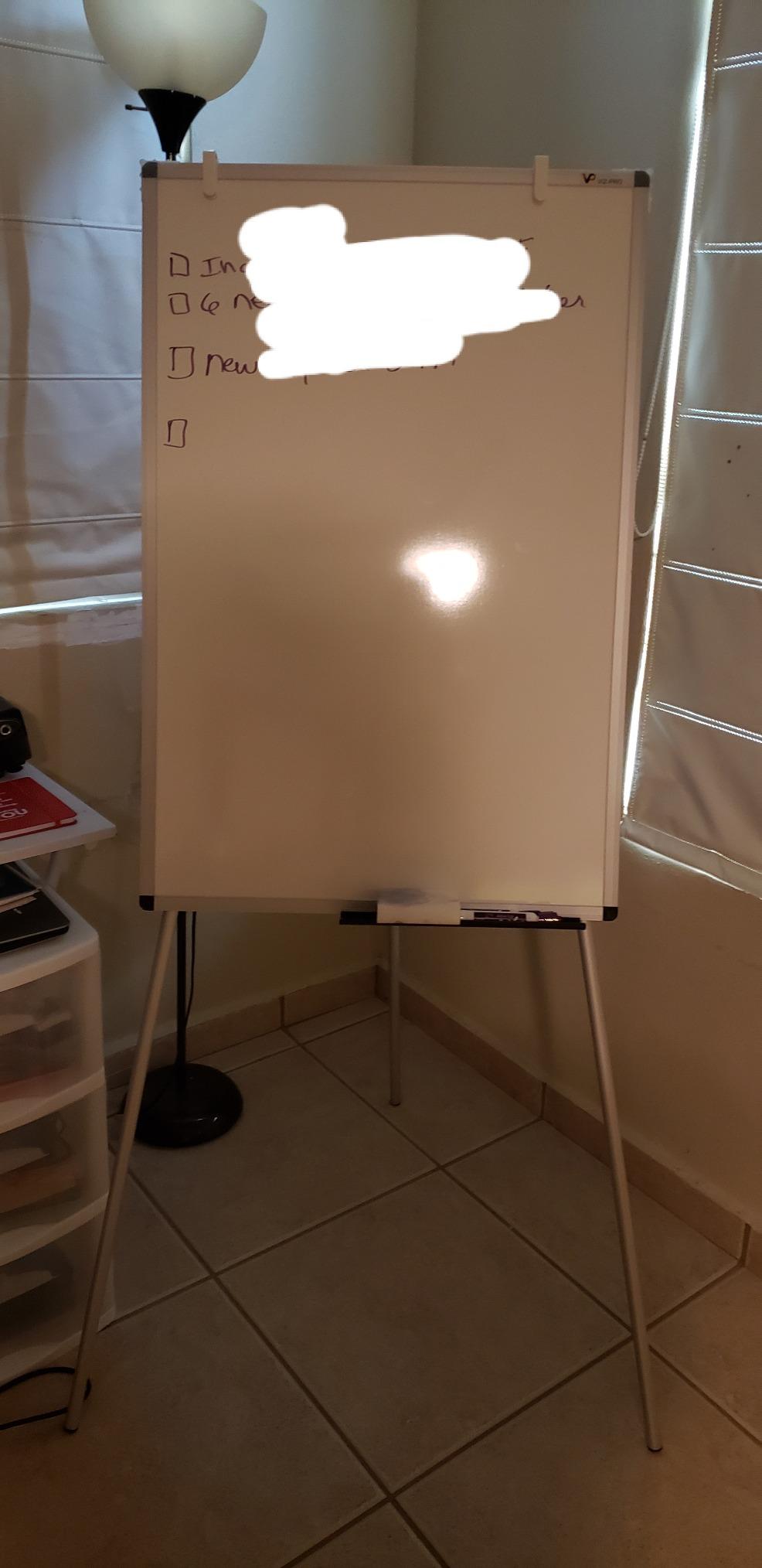 VIZ-PRO Whiteboard Easel, 36 x 24 Inches, Portable Tripod Dry Erase Board customer photo 2