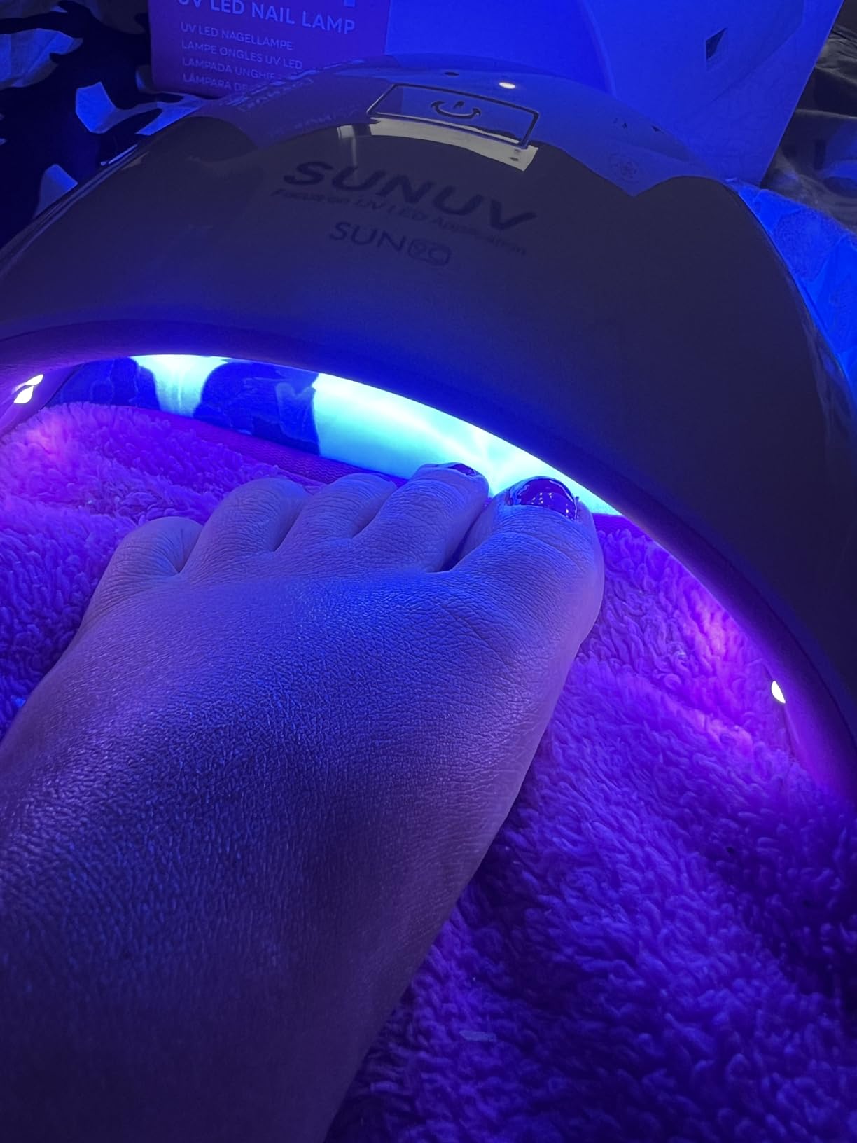 SUNUV UV LED Nail Lamp, UV Light for Gel Nail Polish Dryer SUN9C Pink customer photo 2