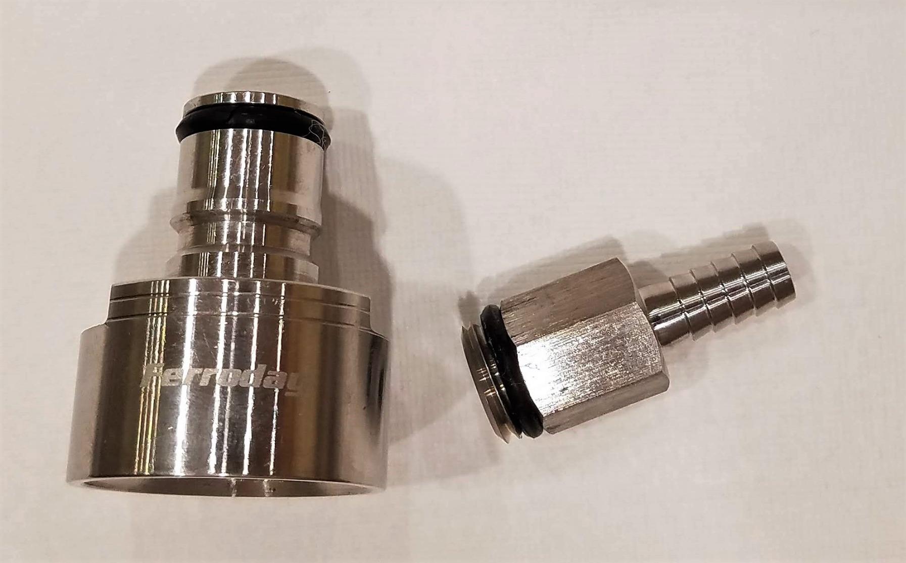 FERRODAY Stainless Steel Carbonation Cap, Carbonator Cap with 5/16 Barb | Forced Soda Carbonation Cap for PET Bottle Filling CO2, Carbonation Cap + O-ring + Gasket for Carbonating Soda Beer Drink customer photo 2