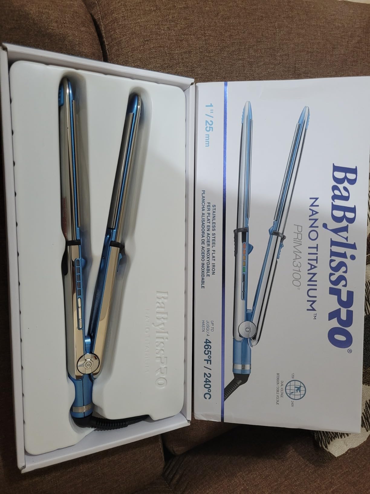 BaBylissPRO Nano Titanium Prima Ionic Hair Straightener - Professional Flat Iron & Curling Iron in One for Stylists, Pro Styling Hair Tool customer photo 1