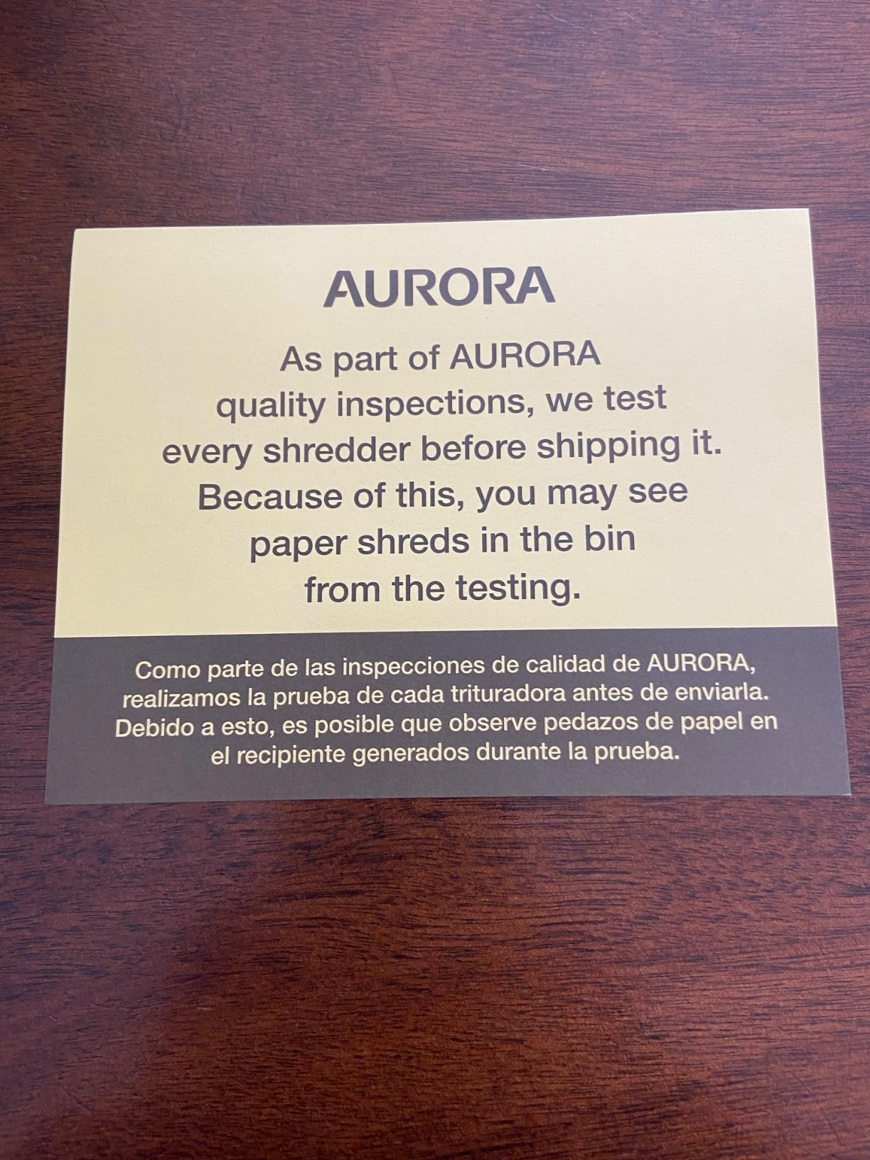 Aurora AU800SD Professional Strip Cut Paper Shredder/CD/Credit Card Shredder Without Wastebasket, 8-Sheet Strip-Cut No Basket, Black customer photo 1