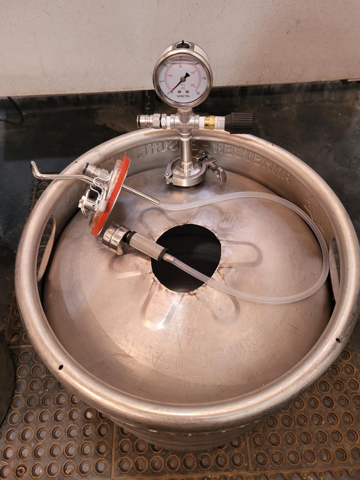 Ferroday Carbonation Keg Lid for Corny Keg Lid, Lid with Carbonation Stone | Beer Carbonation Keg Lid Diffusion Stone for Cornelius Keg, Stainless Steel 304 Keg Lid with 20