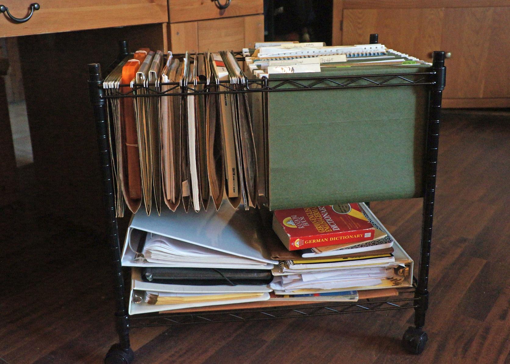 Finnhomy Premium 1-Tier Metal Rolling File Cart for Letter Size and Legal Size Folder, Black customer photo 2