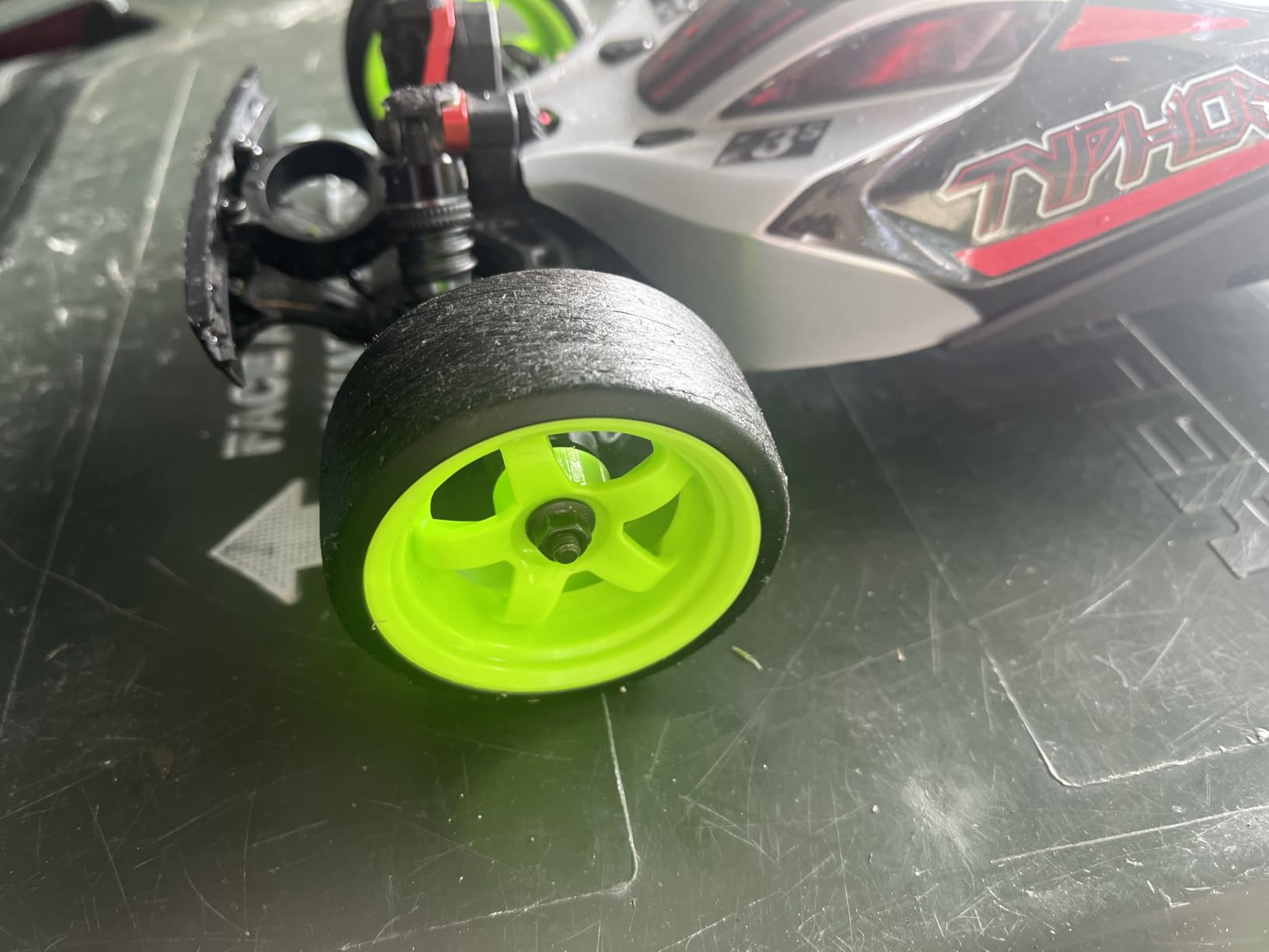 HobbyPark Hard Plastic 12mm Hex RC Drift Wheels and Tires for 1/10 Scale Tamiya HPI Traxxas Kyosho Redcat HSP Drifting, Set of 4 customer photo 2