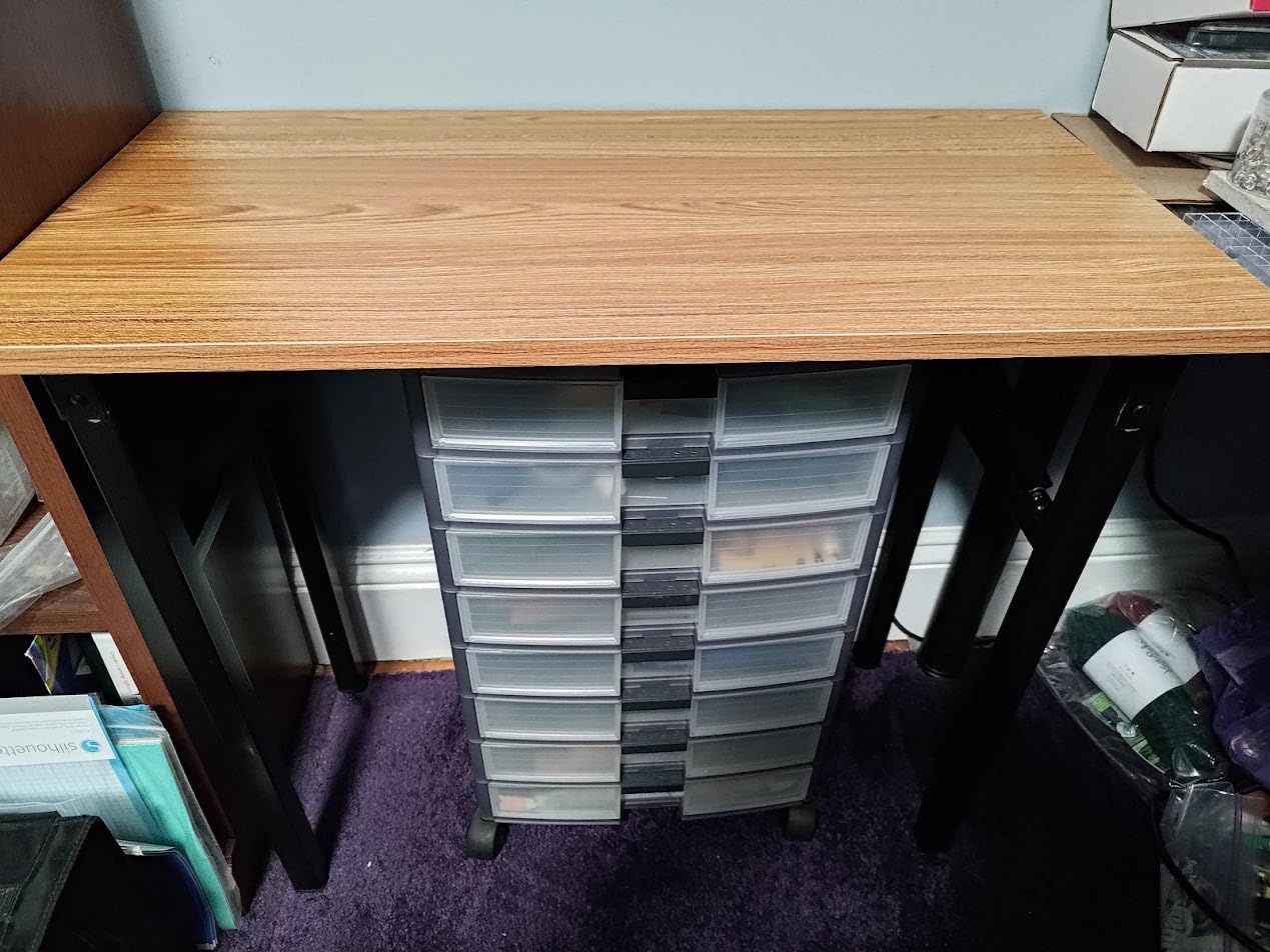 Need Small Computer Desk 31.5 in Folding Home Office Table Black customer photo 1