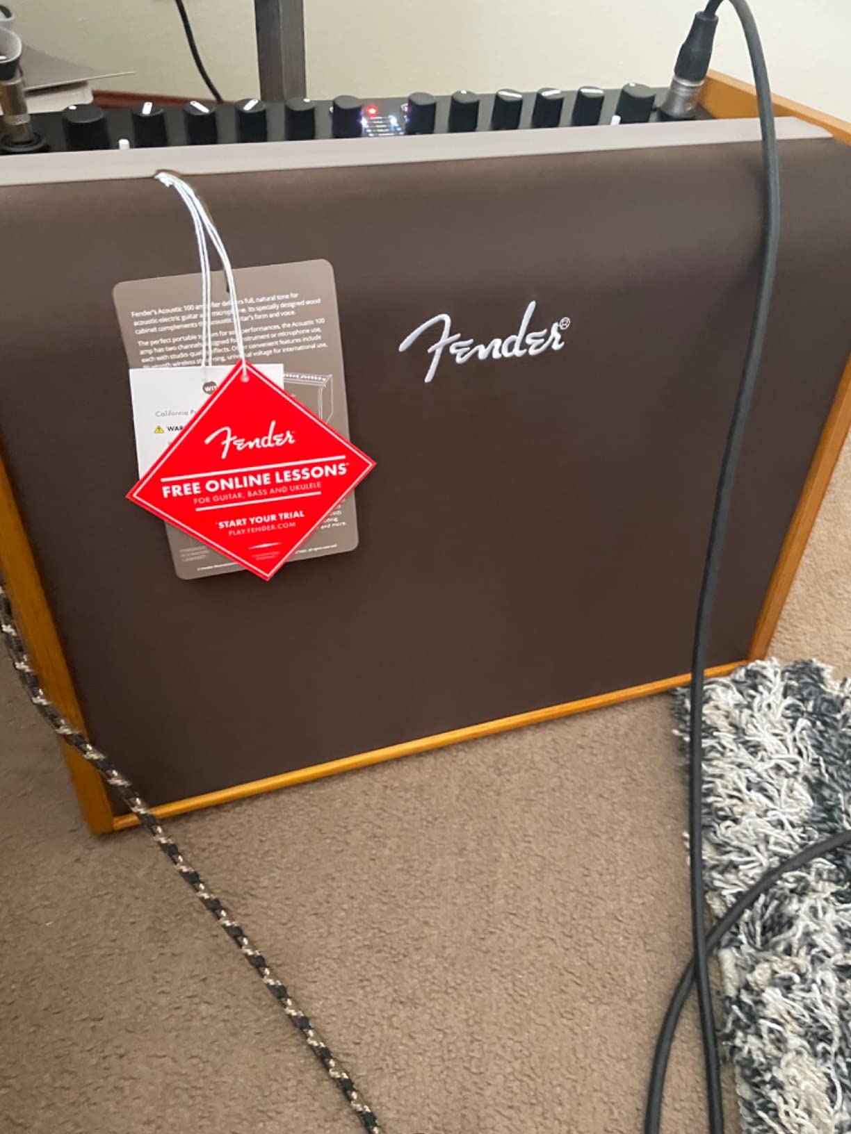 Fender 100W Acoustic Guitar Amp with Bluetooth Speaker, Natural Blonde customer photo 2