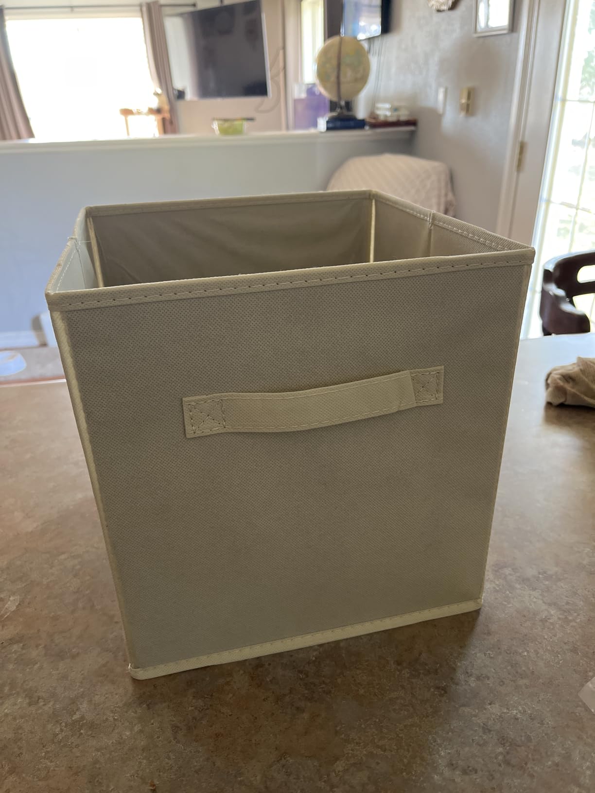 Amazon Basics Collapsible Fabric Storage Cubes Organizer with Handles, Sturdy Storage Bins for Organization, 10.5