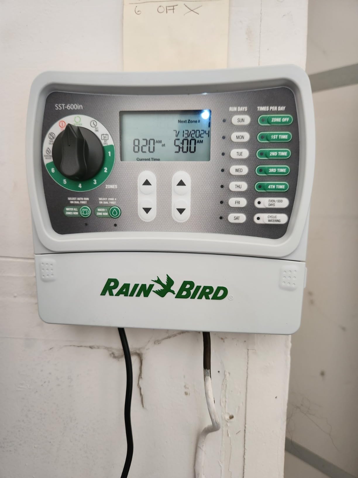 Rain Bird SST600IN Irrigation Controller, Indoor, 6-Station customer photo 1
