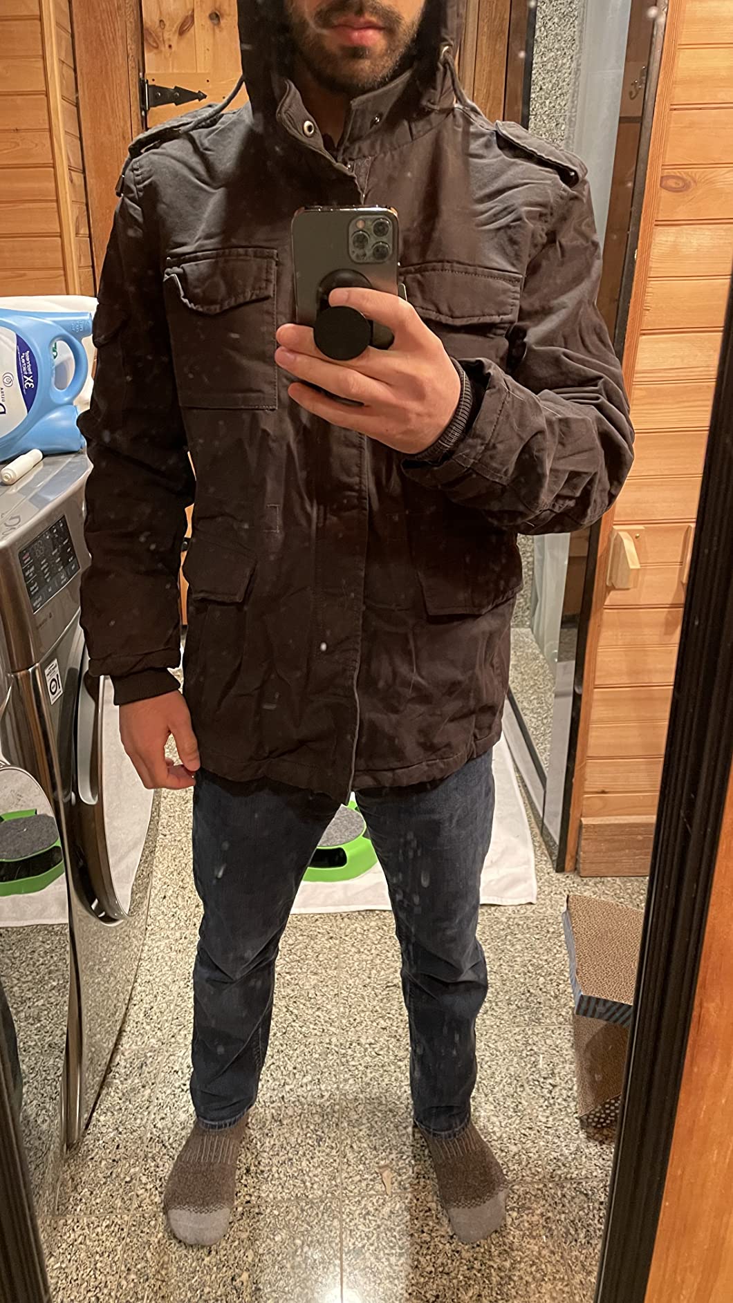 WenVen Men's Winter Thickened Military Parka Jacket Warm Coat customer photo 1