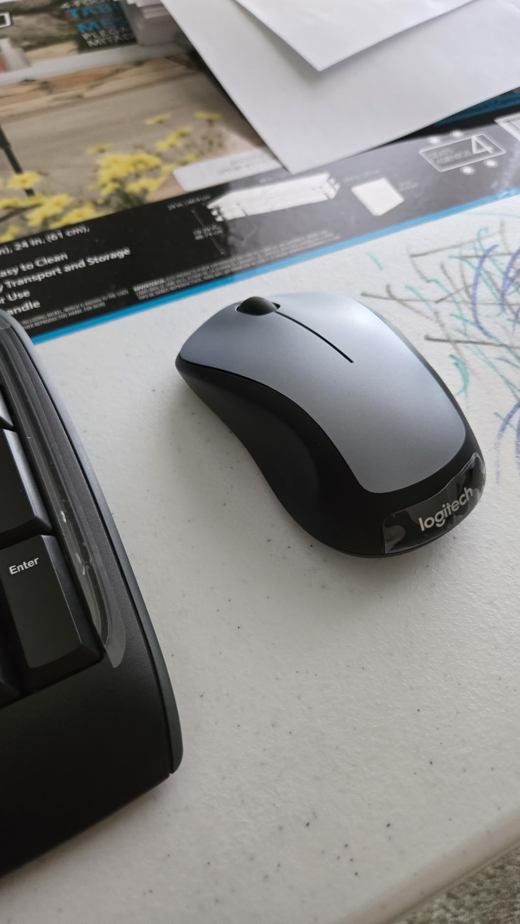 Logitech MK335 Full Size Quiet Wireless Keyboard Mouse Combo - Black/Silver customer photo 2