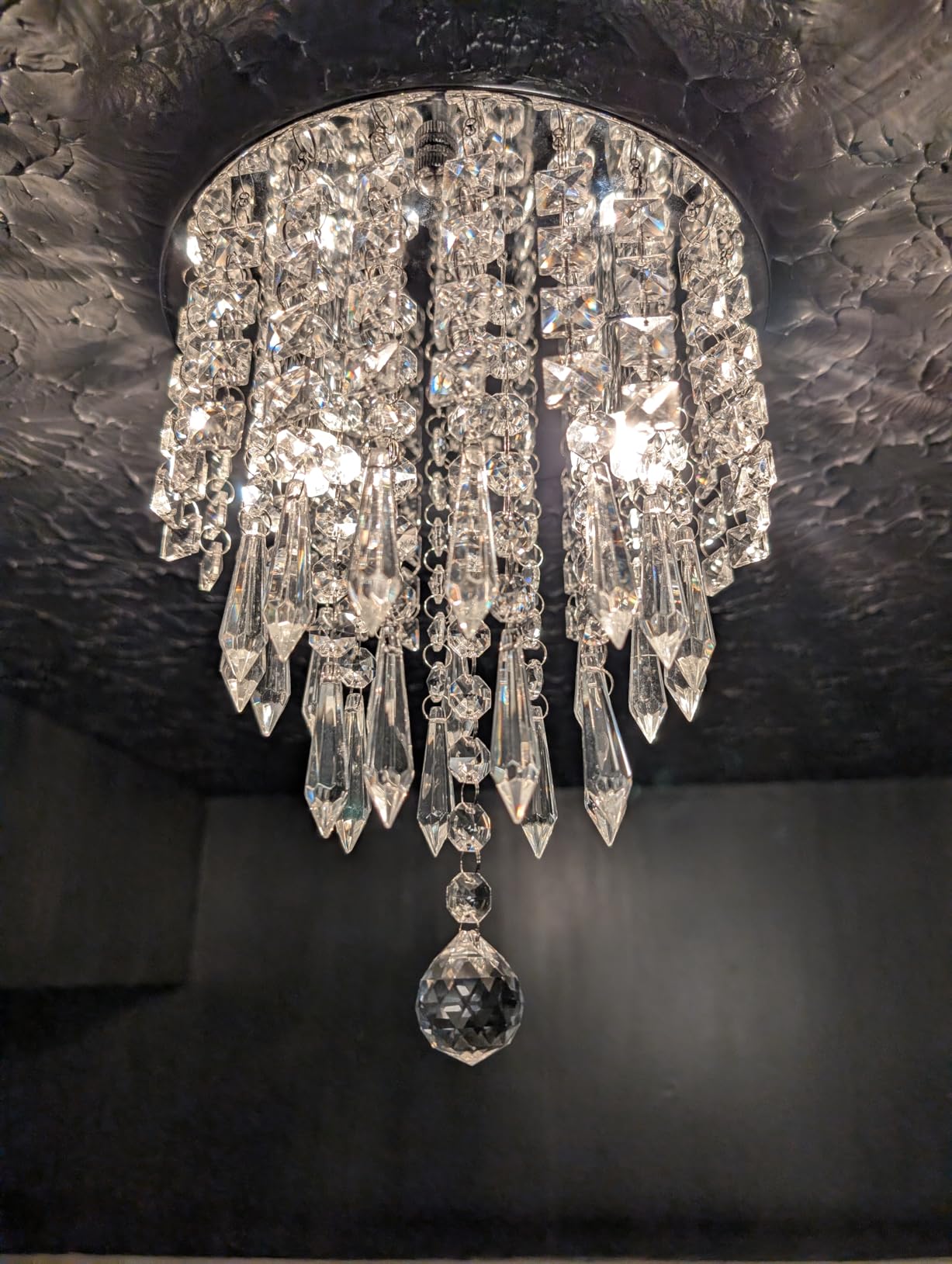 lifeholder Mini Chandelier, Crystal Chandelier Lighting, 2 Lights, Flush Mount Ceiling Light, H10.4'' x W8.66'' Modern Chandelier Lighting Fixture for Bedroom, Hallway, Bar, Kitchen, Bathroom customer photo 2