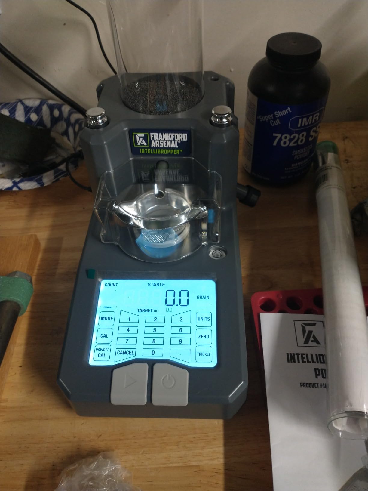 Frankford Arsenal Intellidropper Electronic Powder Measure for Powder Measuring with LCD Display and Free Reloading Database App for iPhone, Windows, and Google,Gray customer photo 1