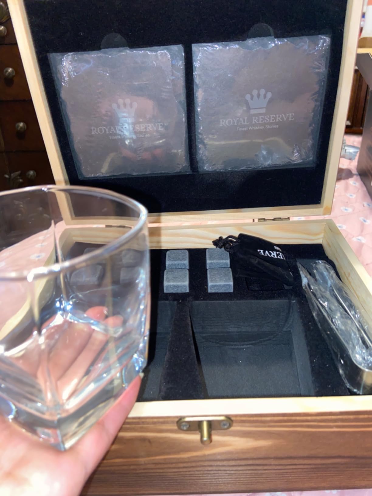 Whiskey Stones Gift Set for Men & Dad, Bourbon Glasses & Chilling Rocks customer photo 2