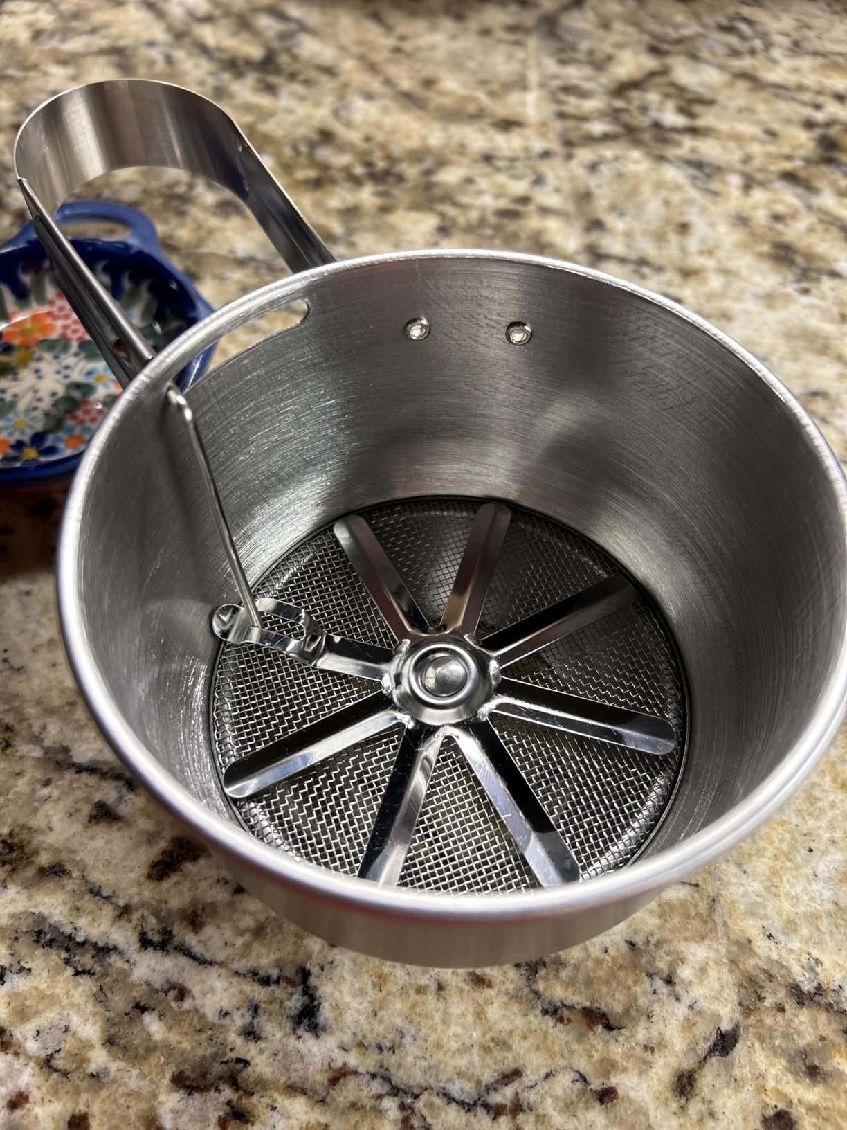 RSVP International Endurance® Stainless Steel Vintage One-Hand Sifter, 1 Cup | Top Cakes, Sift Flour, Marinade BBQ & More | Dishwasher Safe | Powder Sugar, Sift Flour, Spread Toppings & More customer photo 1
