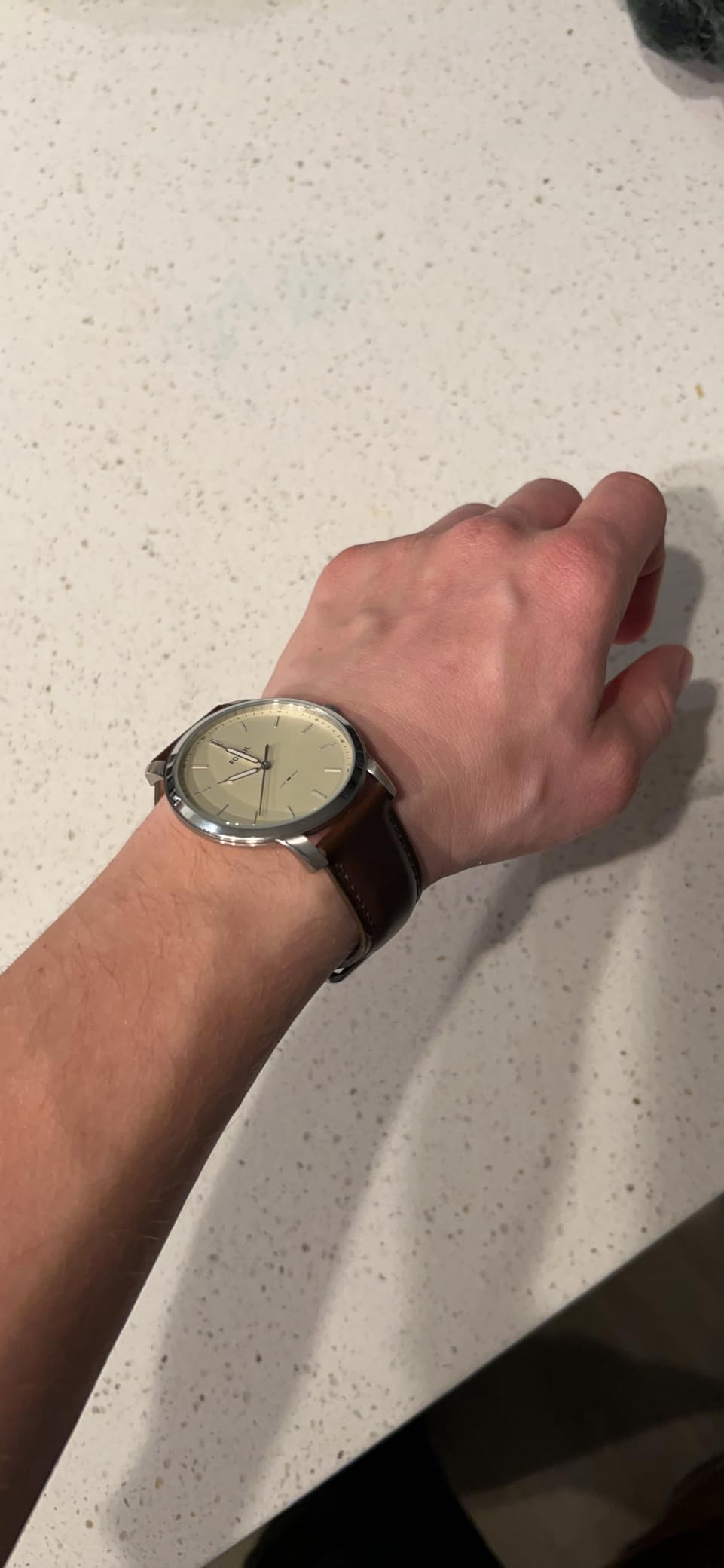 Fossil Men's Minimalist Quartz Stainless Steel Three-Hand Watch for Men customer photo 2
