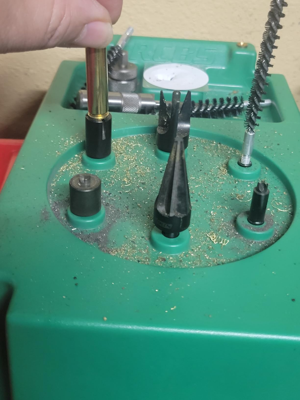 RCBS Brass Boss Case Prep Center - Electric Brass Prep Tool - Adjustable Speeds - Full Tool Set - Green customer photo 1