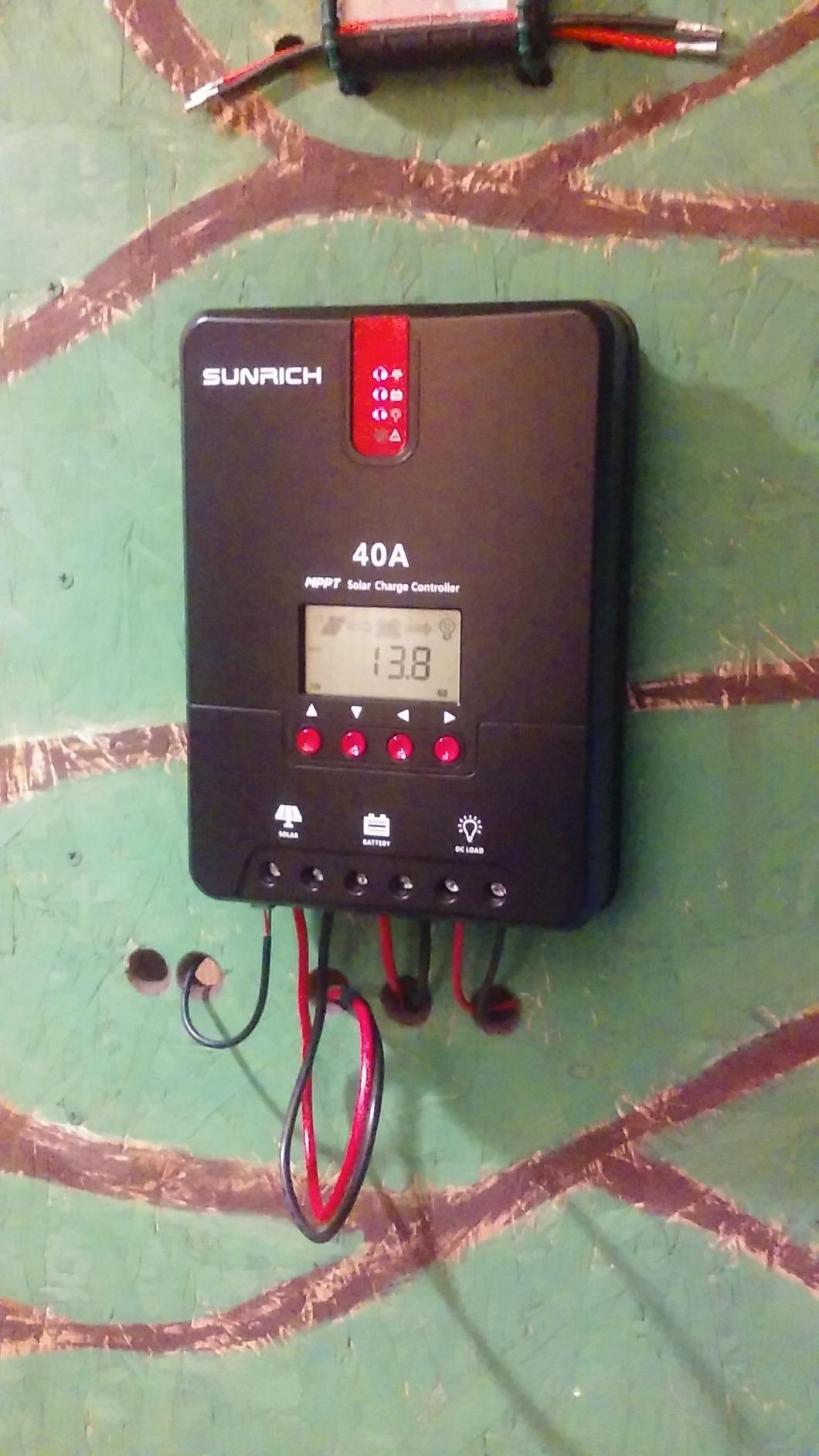 RICH SOLAR 40 Amp 12V/24V DC Input MPPT Solar Charge Controller with LCD Display Solar Panel Regulator for Gel Sealed Flooded and Lithium Battery Negative Ground customer photo 2